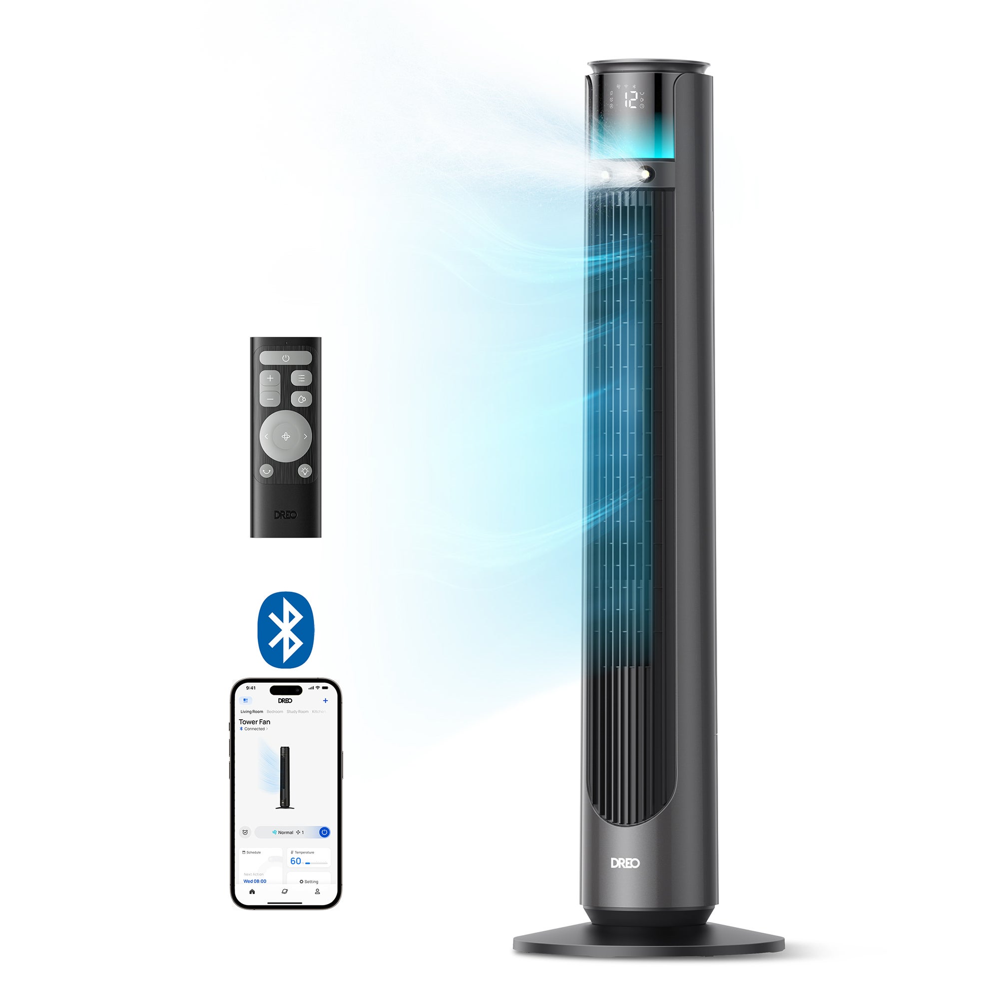 42" Smart Outdoor Misting Fan 12 Speed w/ Remote