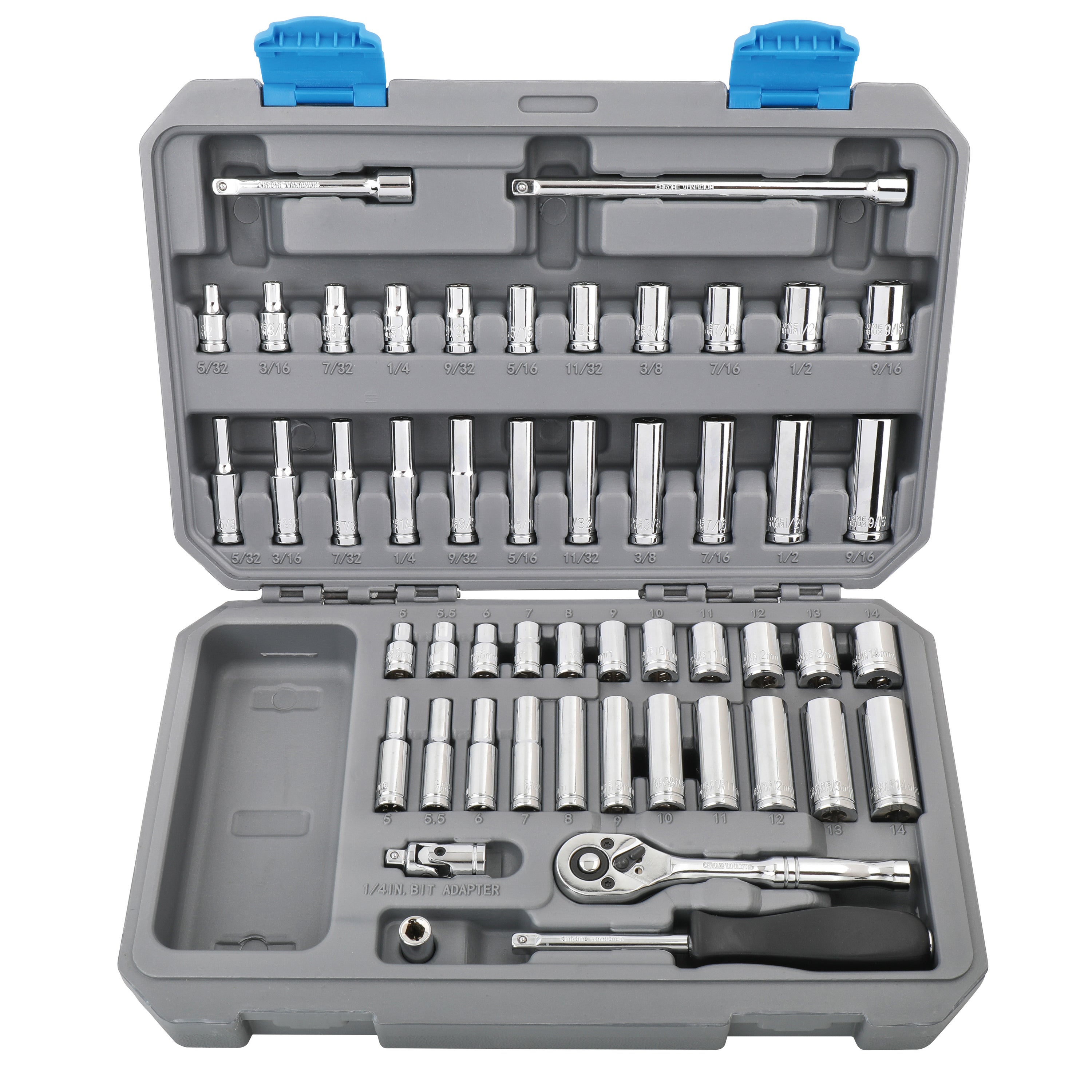 50pc 1/4" Drive Socket Set - SAE and Metric