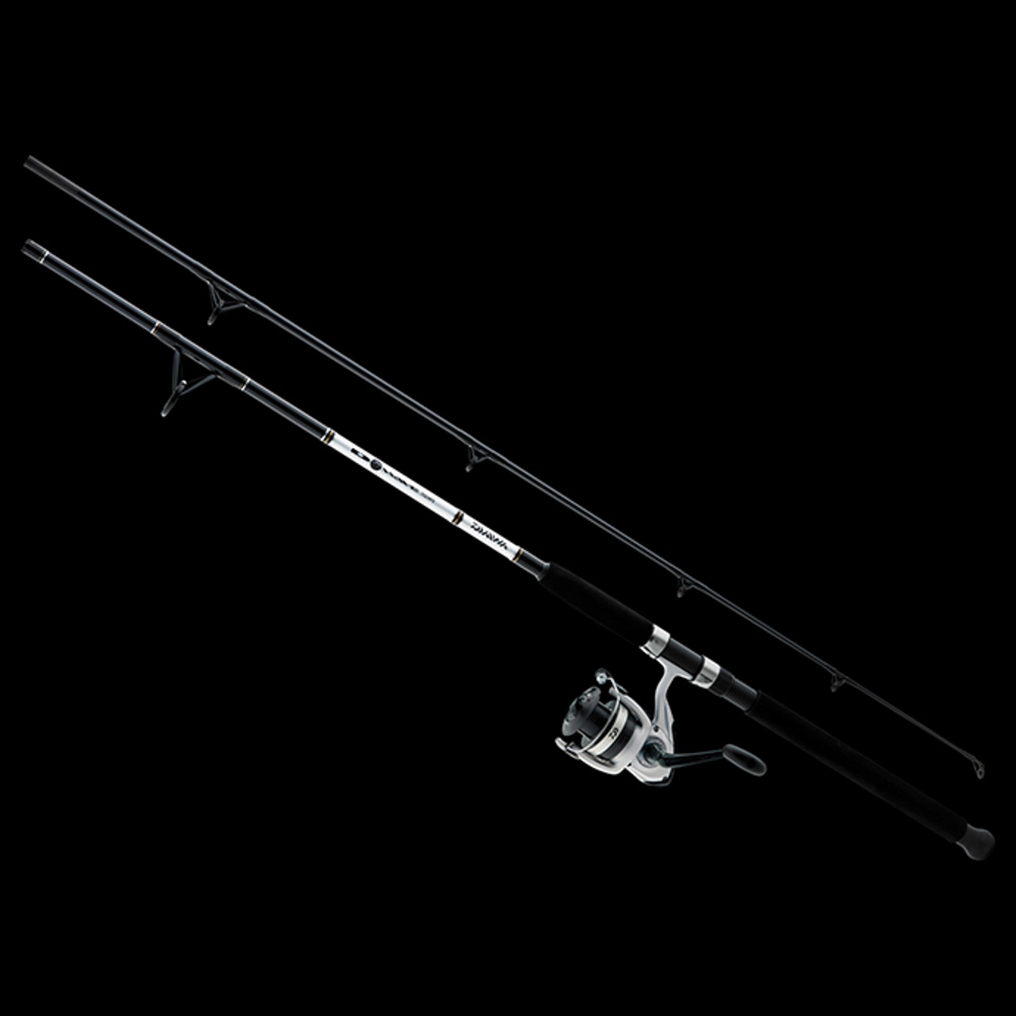 D-Wave Saltwater Spinning Rod & Reel Combo Black & White 7ft Rod