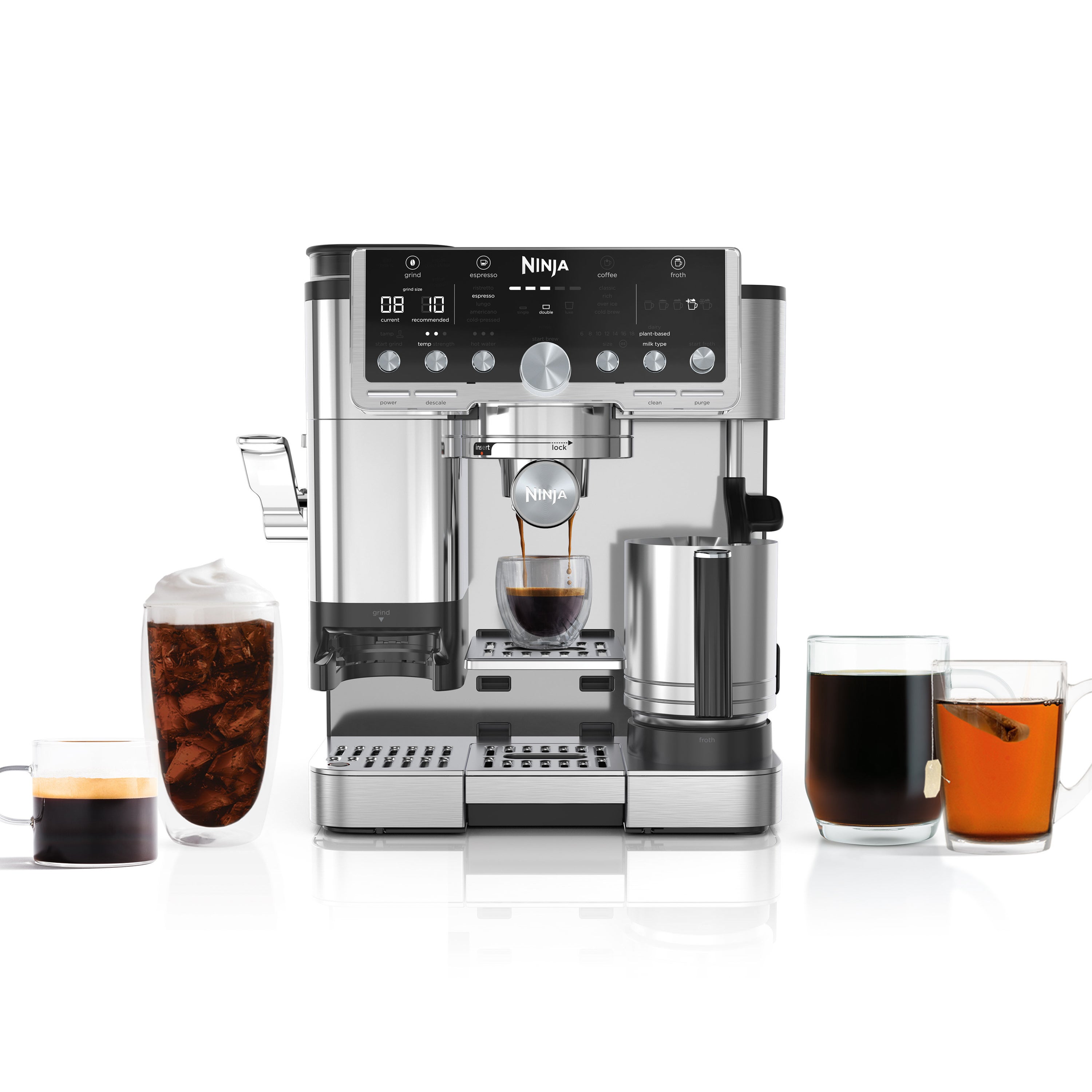 Luxe Cafe Pro 4-in-1 Espresso Drip Coffee Cold Brew Hot Water Maker