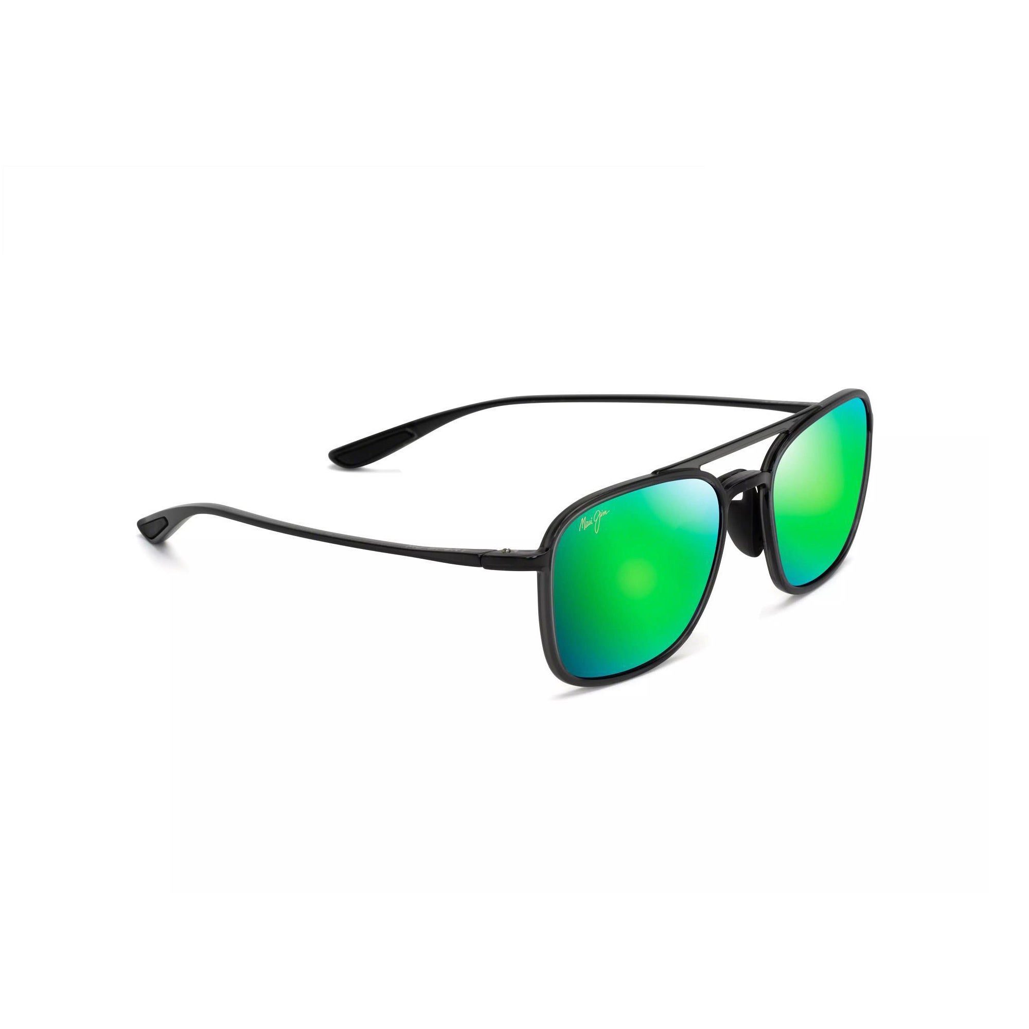 Keokea Polarized Sunglasses Translucent Gray Frame MAUIGreen Lens