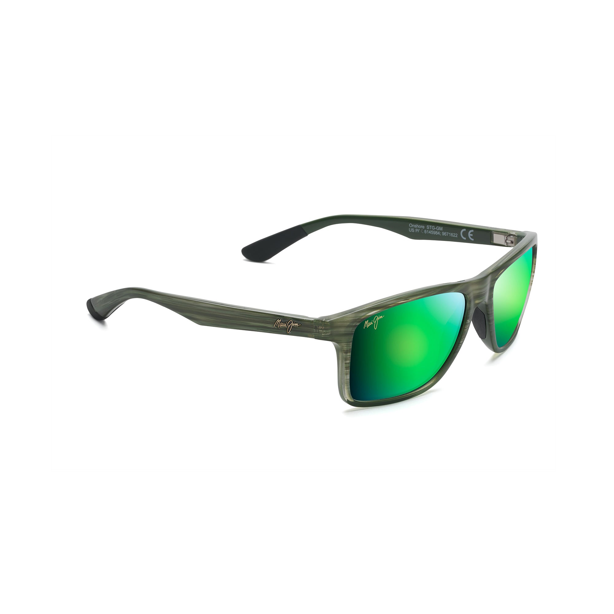 Onshore Polarized Sunglasses Olive Fade Frame MAUIGreen Lens