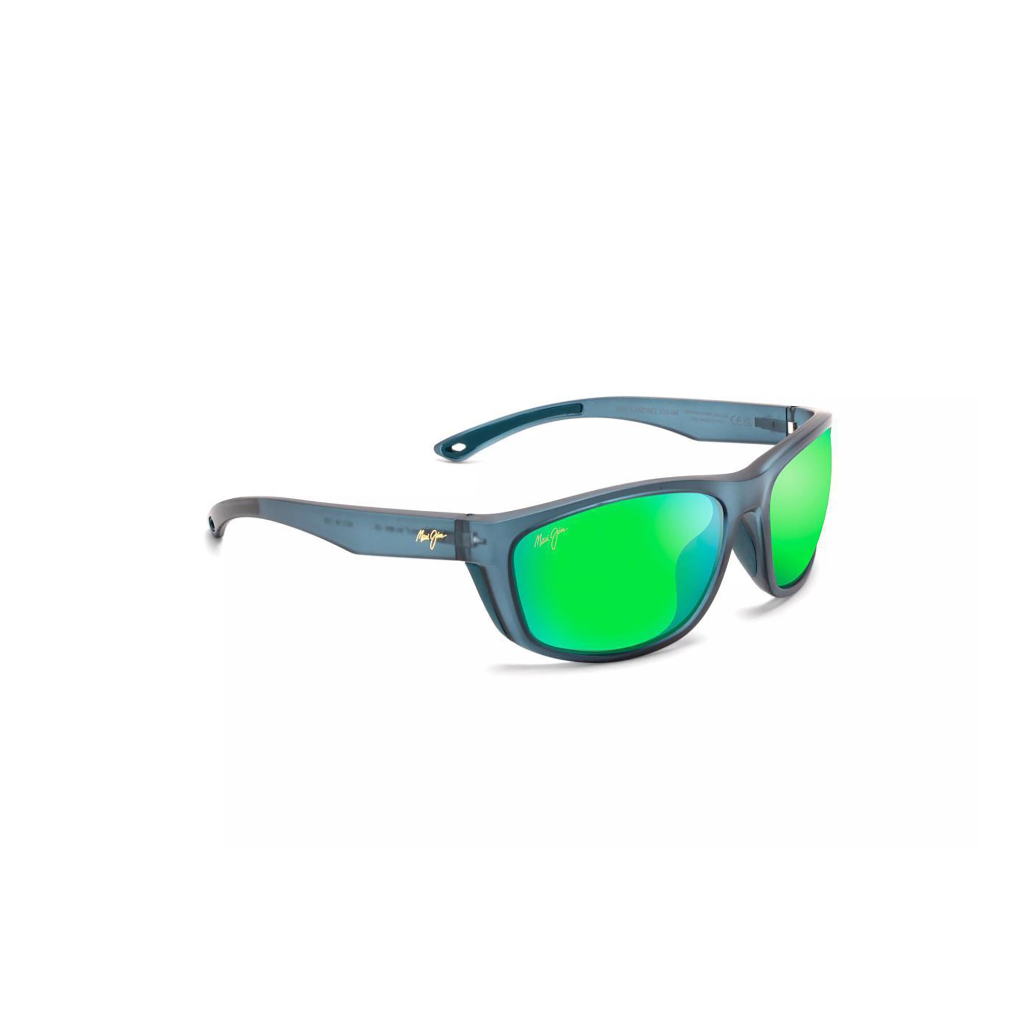 Nuu Landing Polarized Sunglasses Matte Teal Frame MAUIGreen Lens