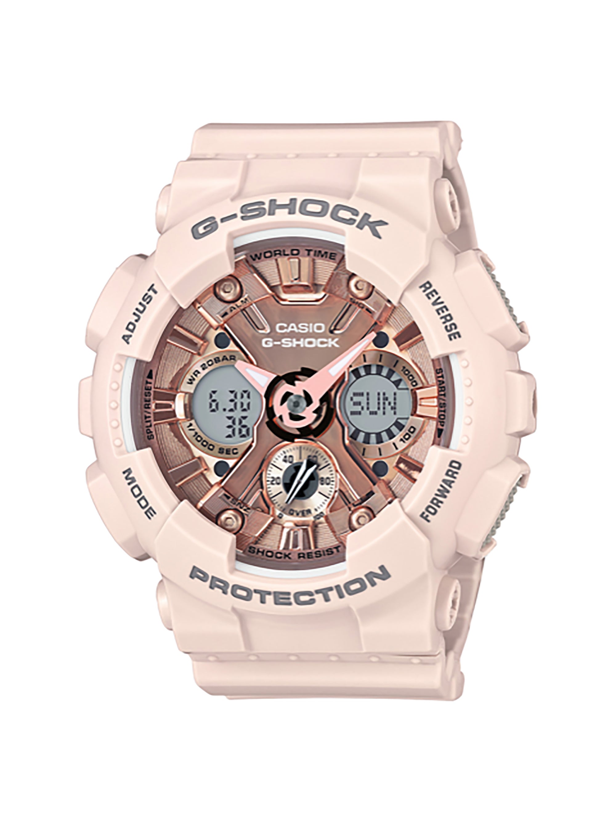 Ladies G-Shock S Series Analog/Digital Watch Pink