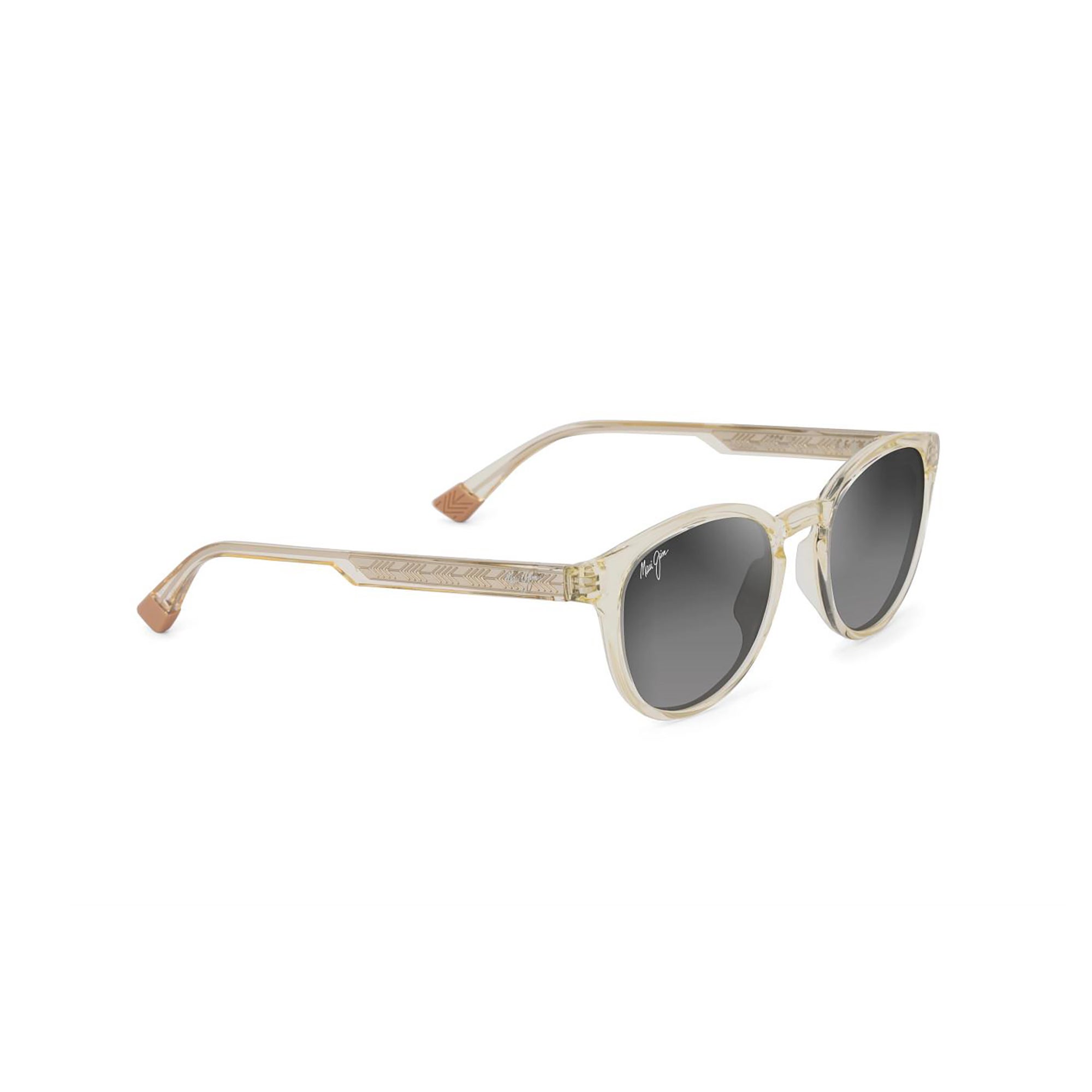 Hiehie Polarized Sunglasses Shiny Yellow Frame Neutral Gray Lens
