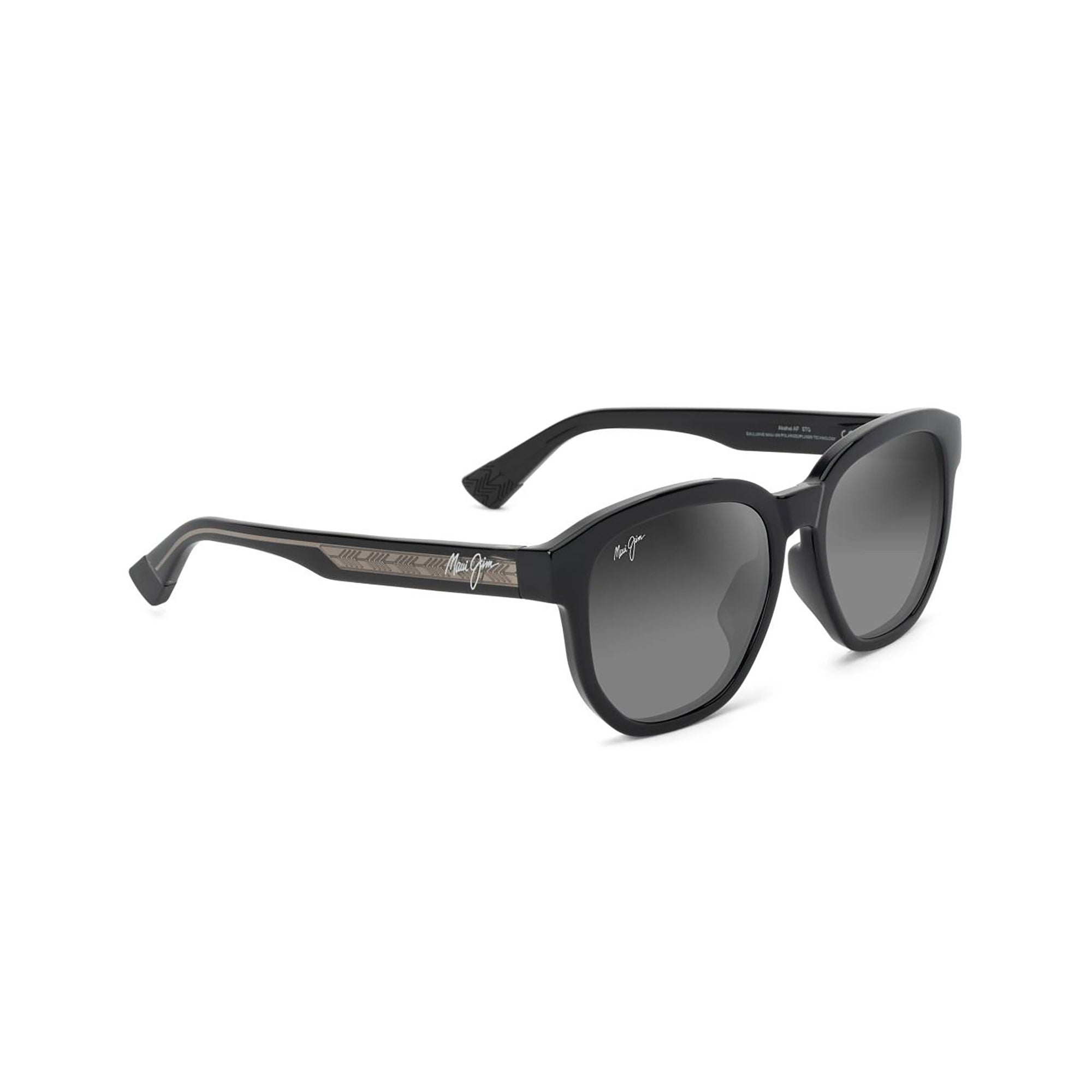 Akahai AF Polarized Sunglasses Shiny Black w/ Gray Frame Neutral Gray Lens