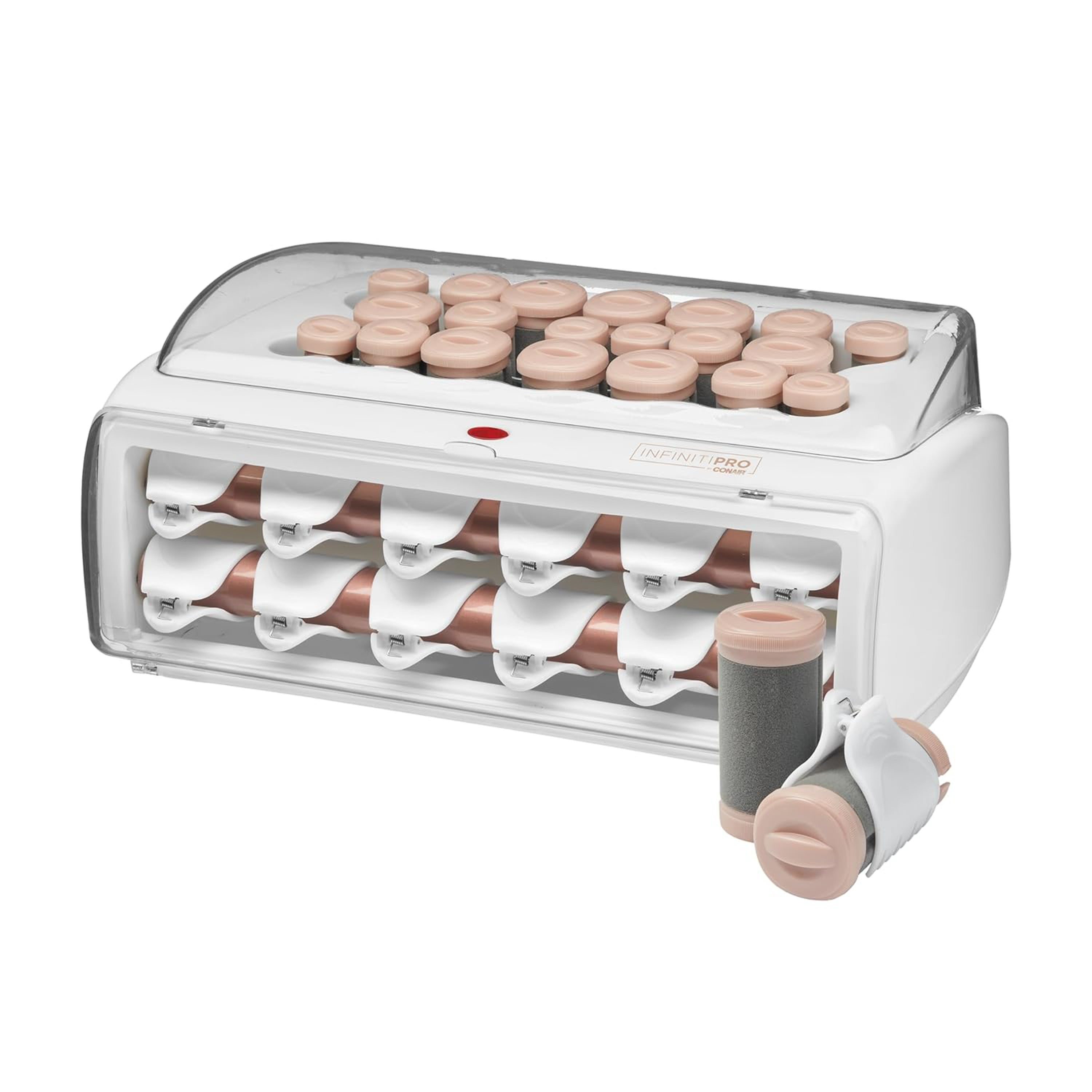 20pc Ceramic Flocked Roller Setter w/ Heated Clips