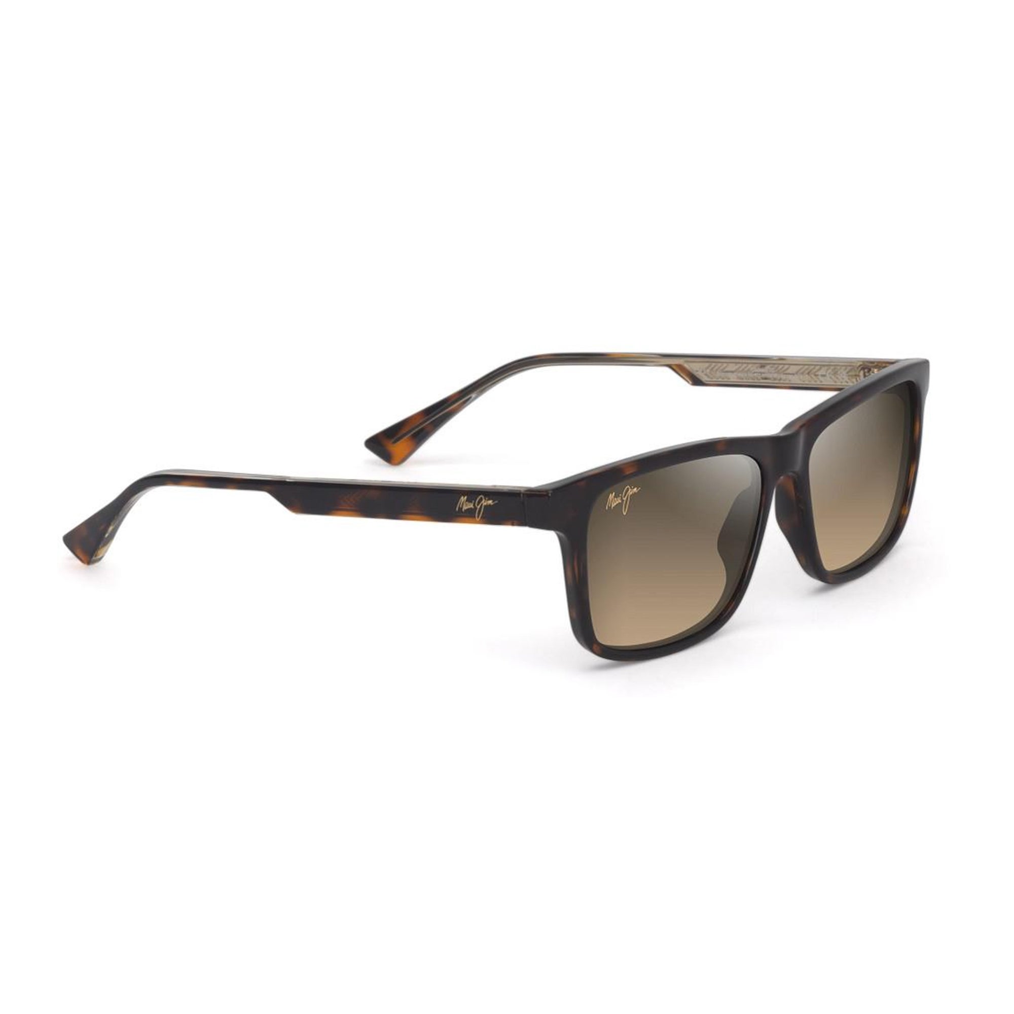 Okina Polarized Sunglasses Shiny Dark Havana Frame HCL Bronze Lens