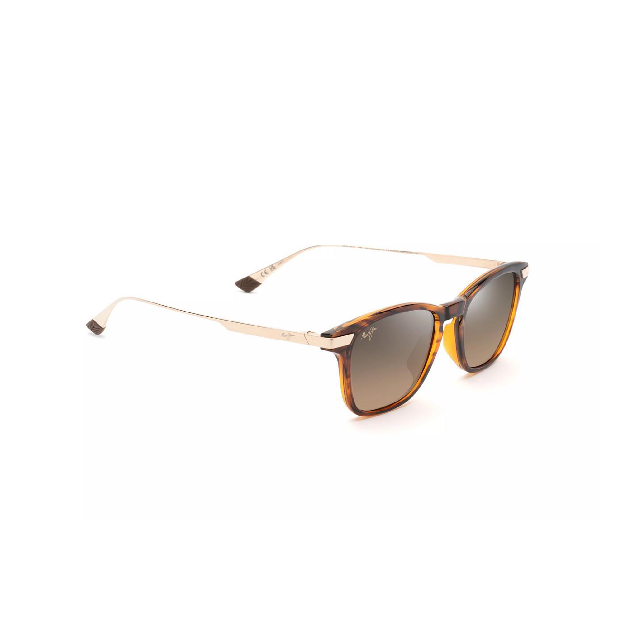 Mana'olana Polarized Sunglasses, Shiny Dark Havana Frame, HCL Bronze Lens