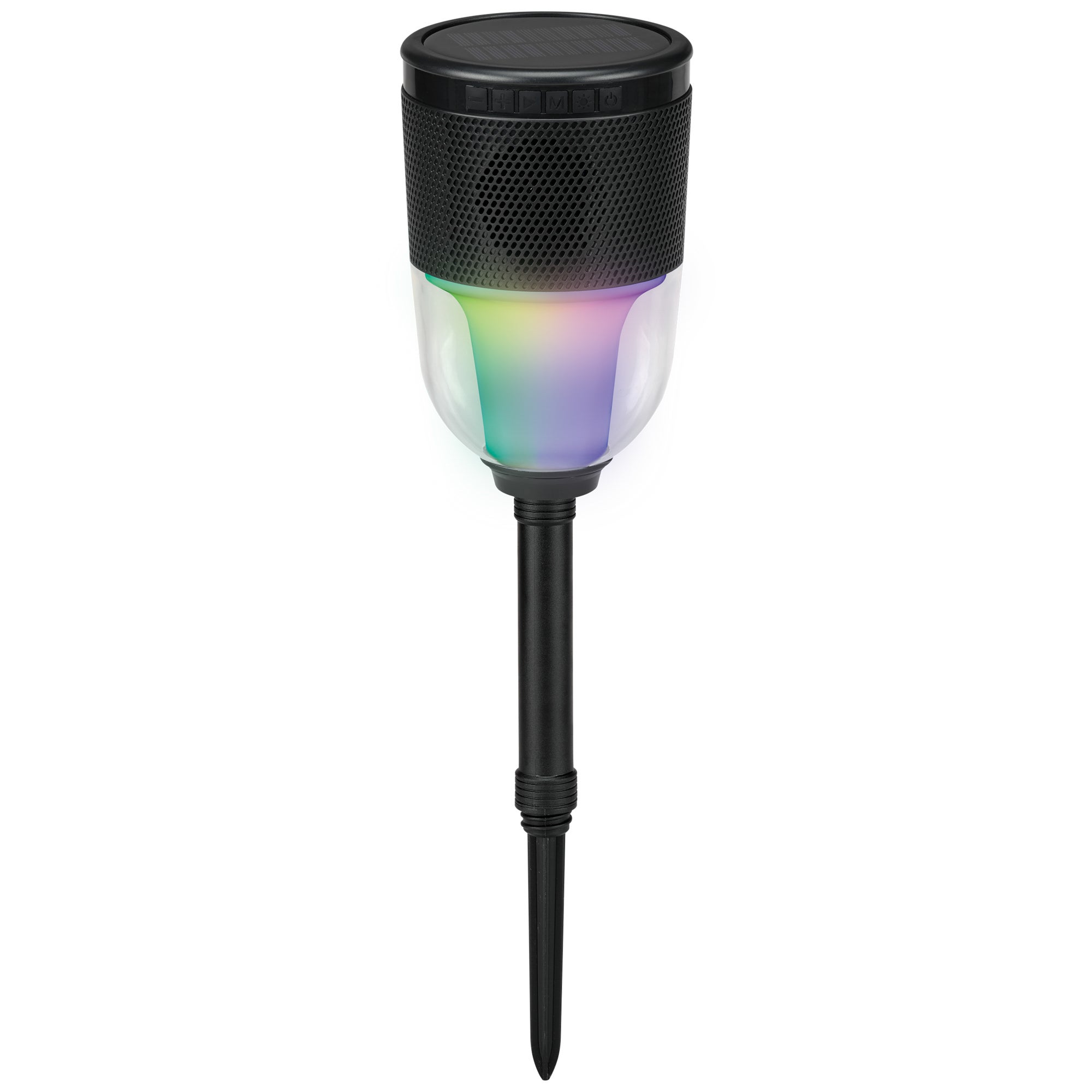 GardenLite Waterproof Bluetooth Speaker w/ Removable Stake & LED Lights