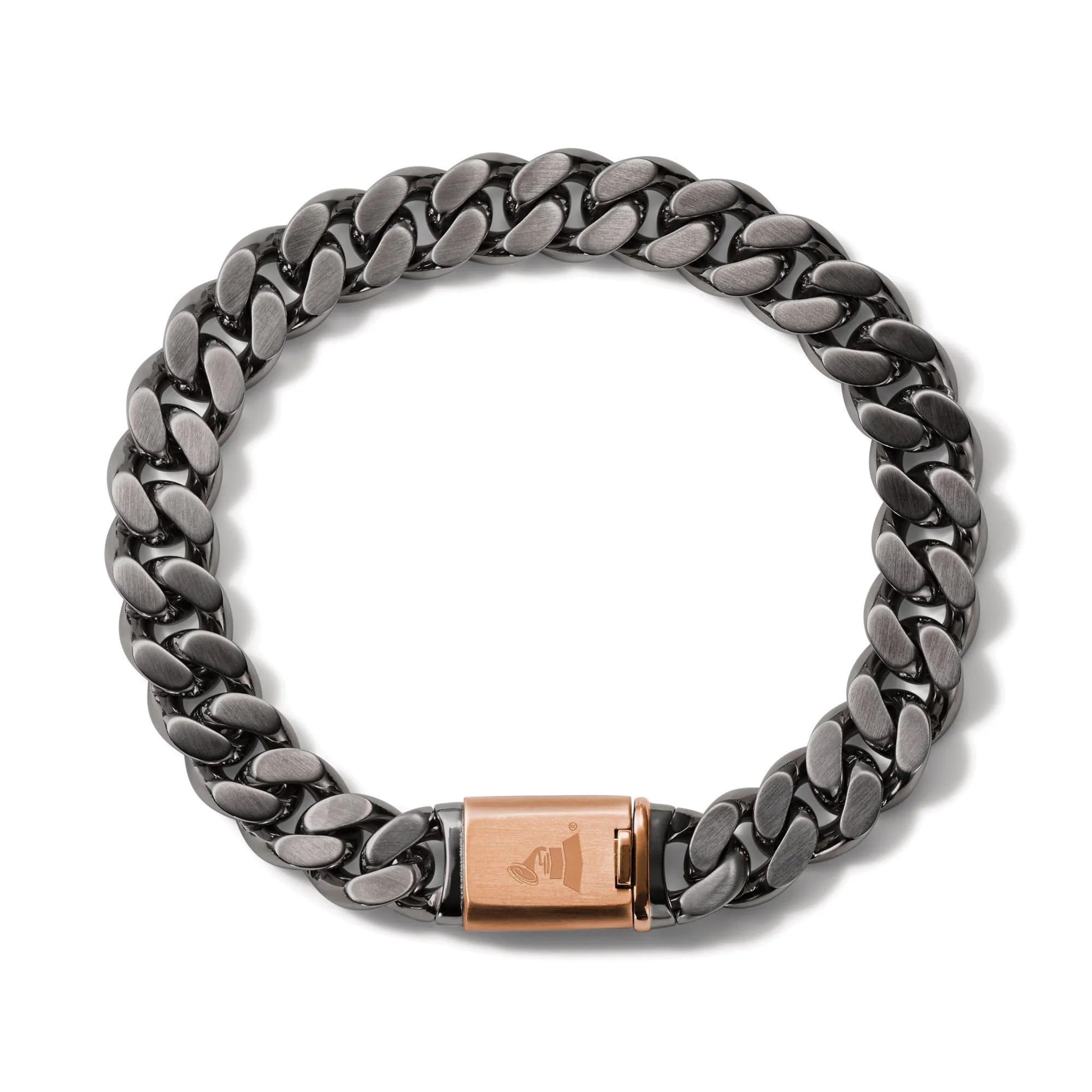 Latin GRAMMY Gray & Rose Gold-Tone Stainless Steel Chain Link Bracelet - Small