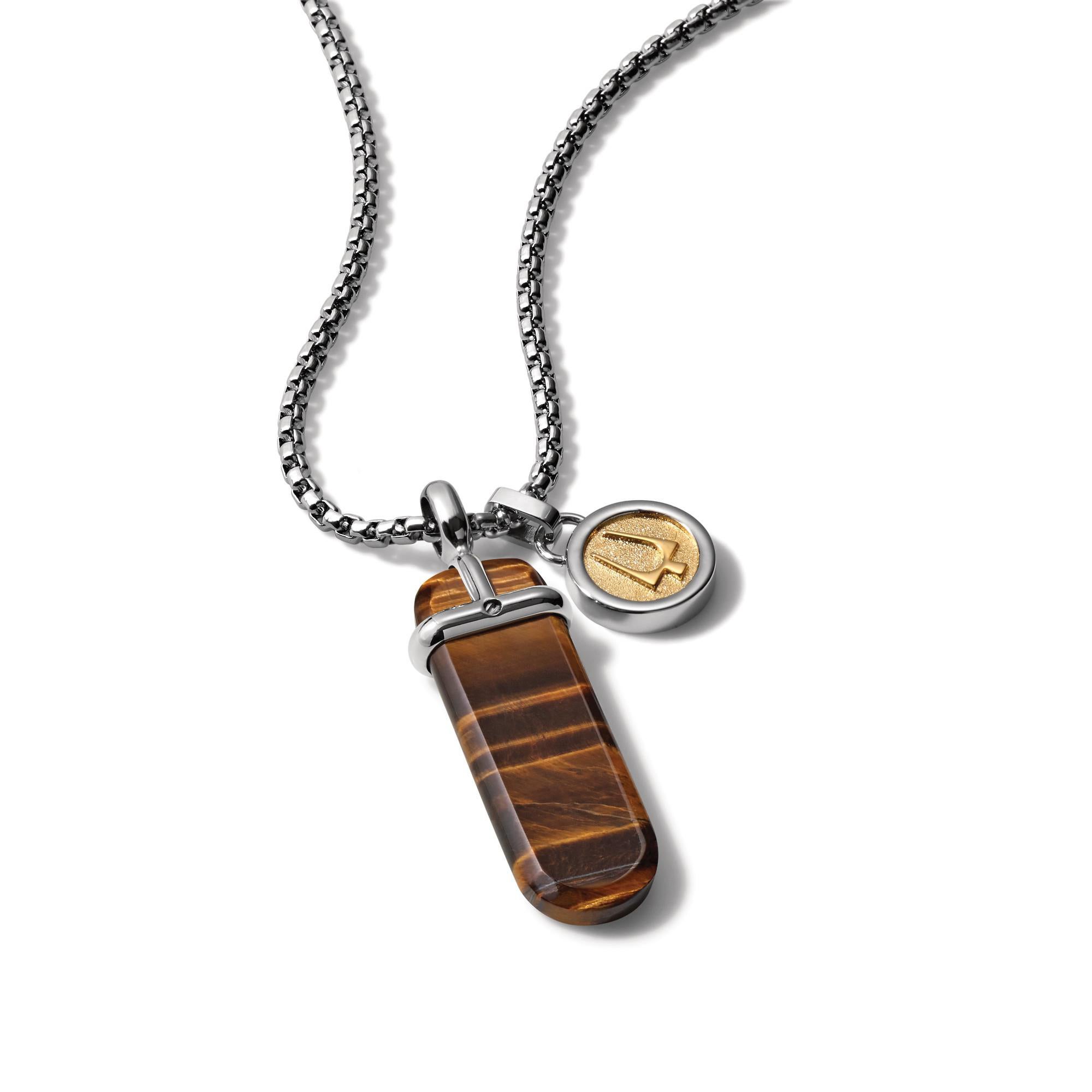 Classic Tigers Eye Pendant Necklace
