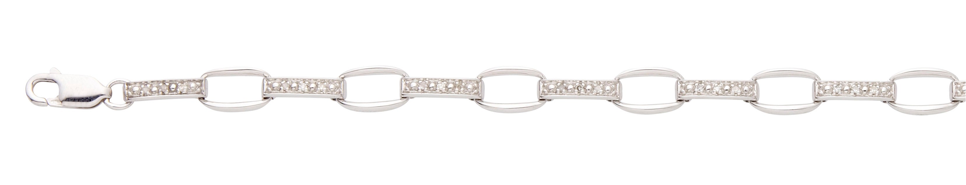 Sterling Silver Diamond Bracelet