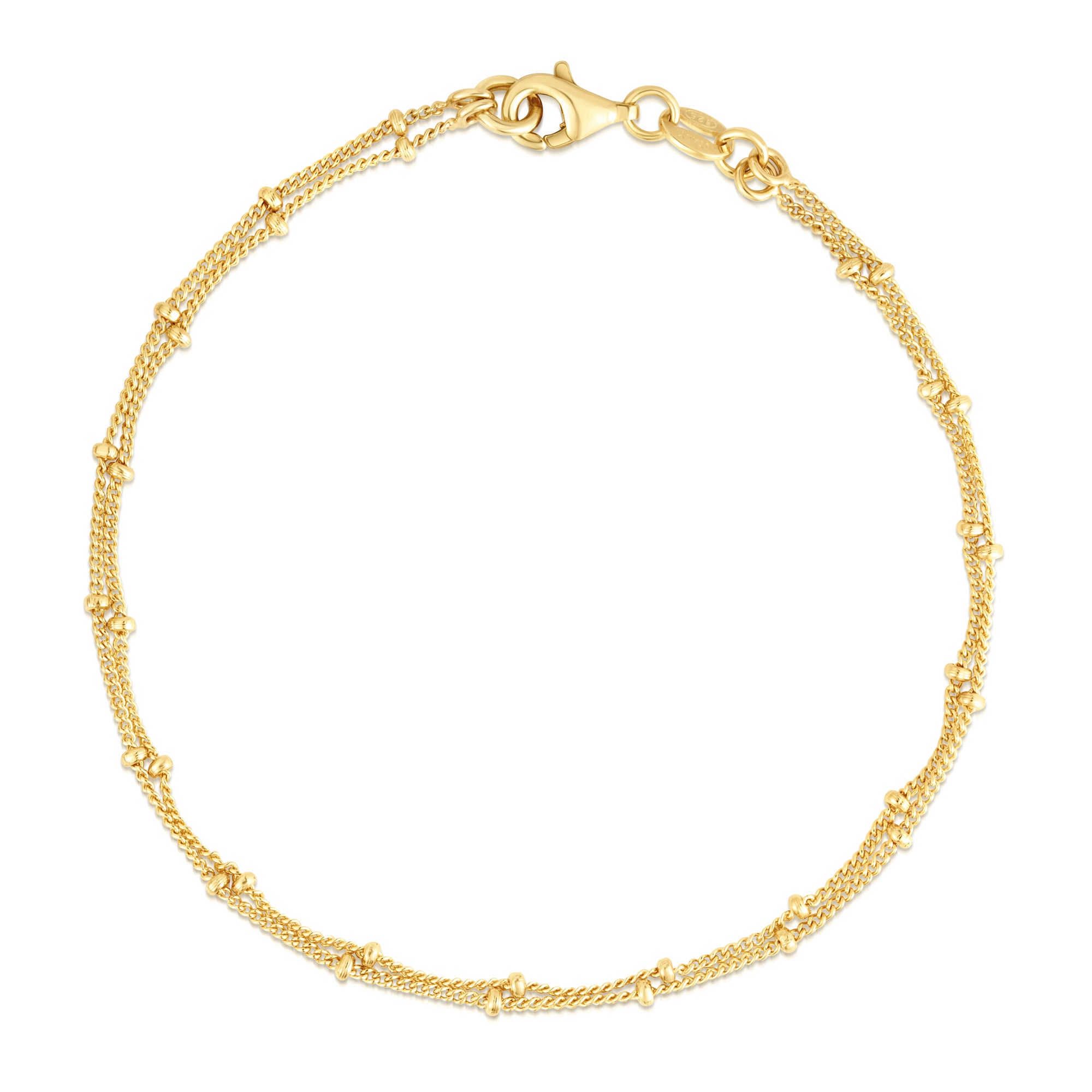 Double Saturn Chain Bracelet