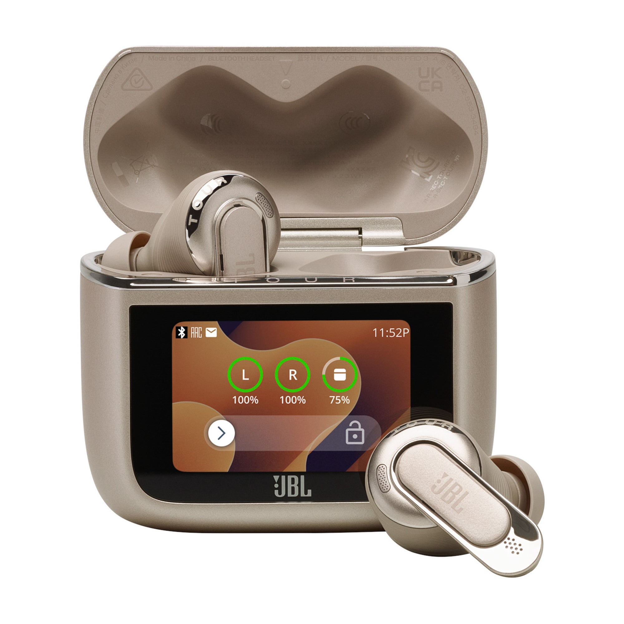 Tour Pro 3 True Wireless Noise Cancelling Earbuds Latte