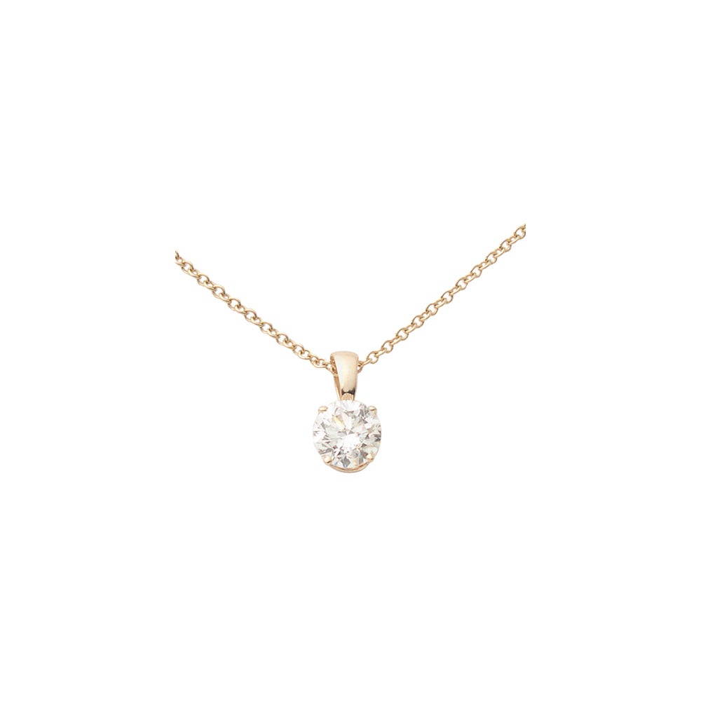 14k Yellow Gold Diamond Necklace .10ct