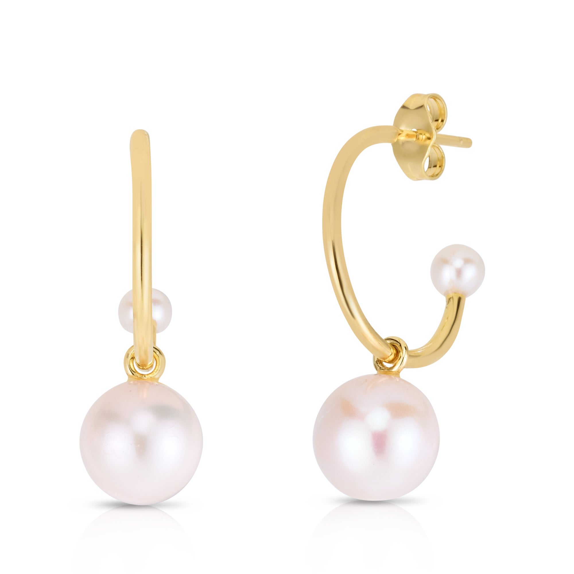 Pearl Drop Earrings Gold
