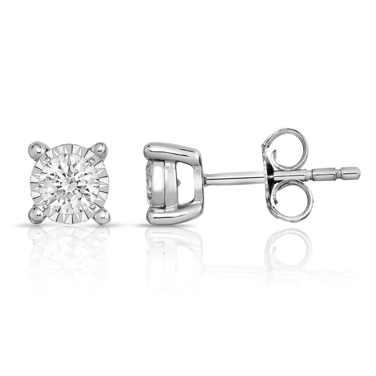 Diamond Solitaire .50twt Stud Earrings