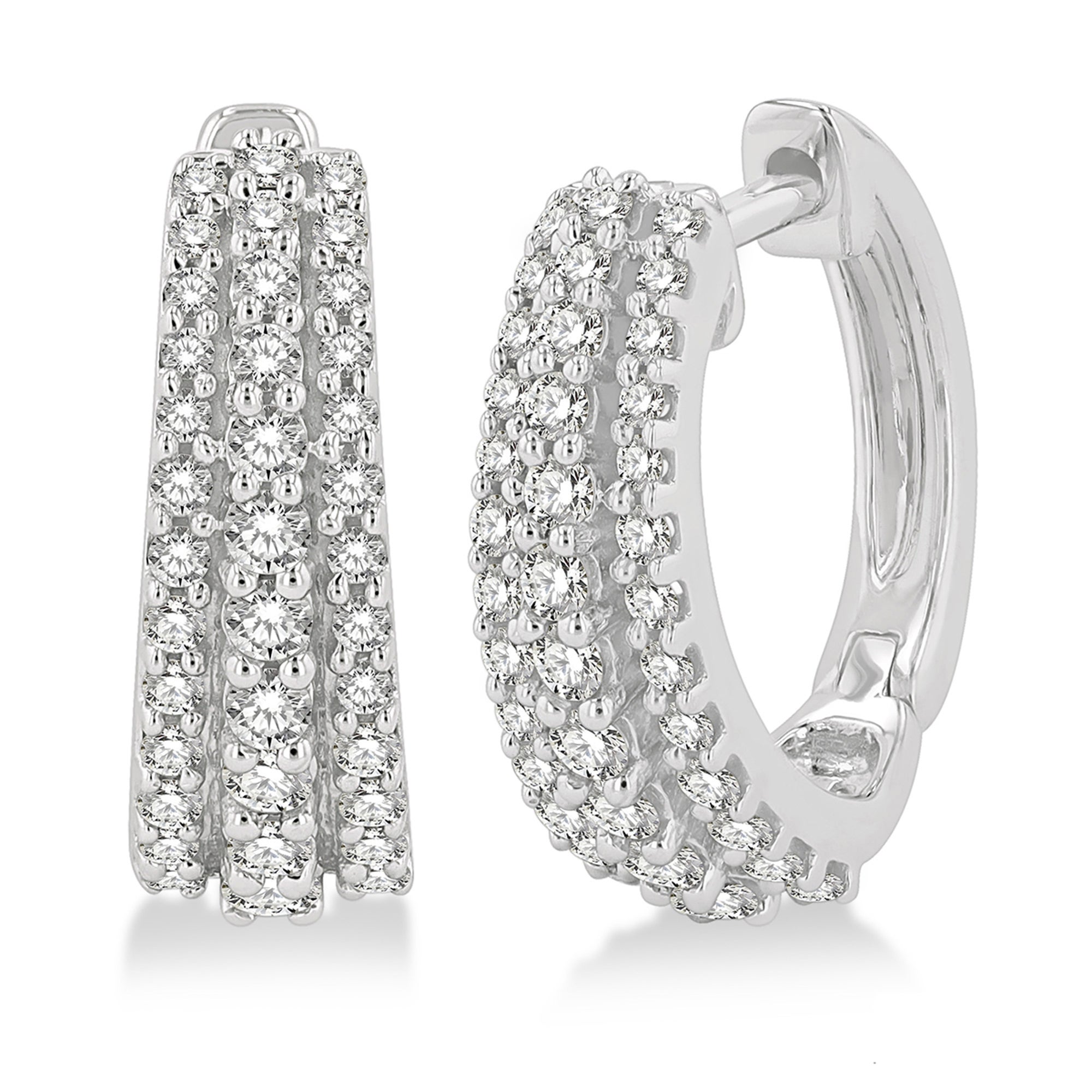 Diamond Huggie Earrings