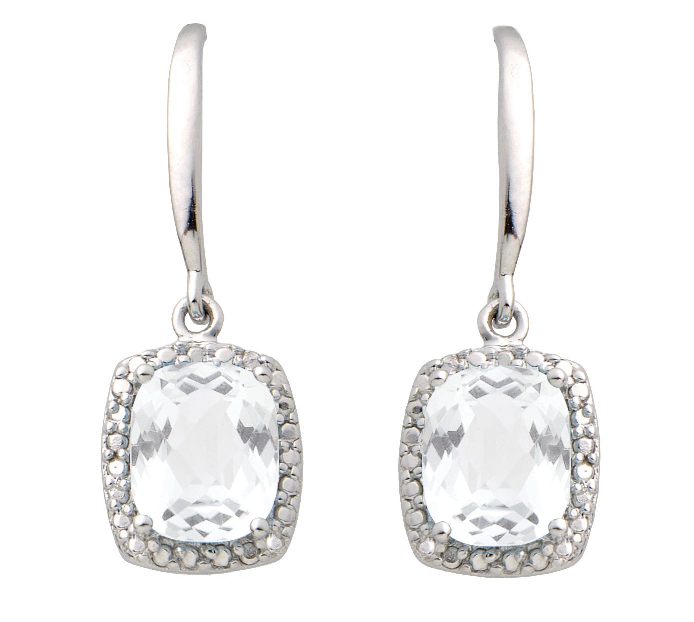 Diamond & White Topaz Earrings