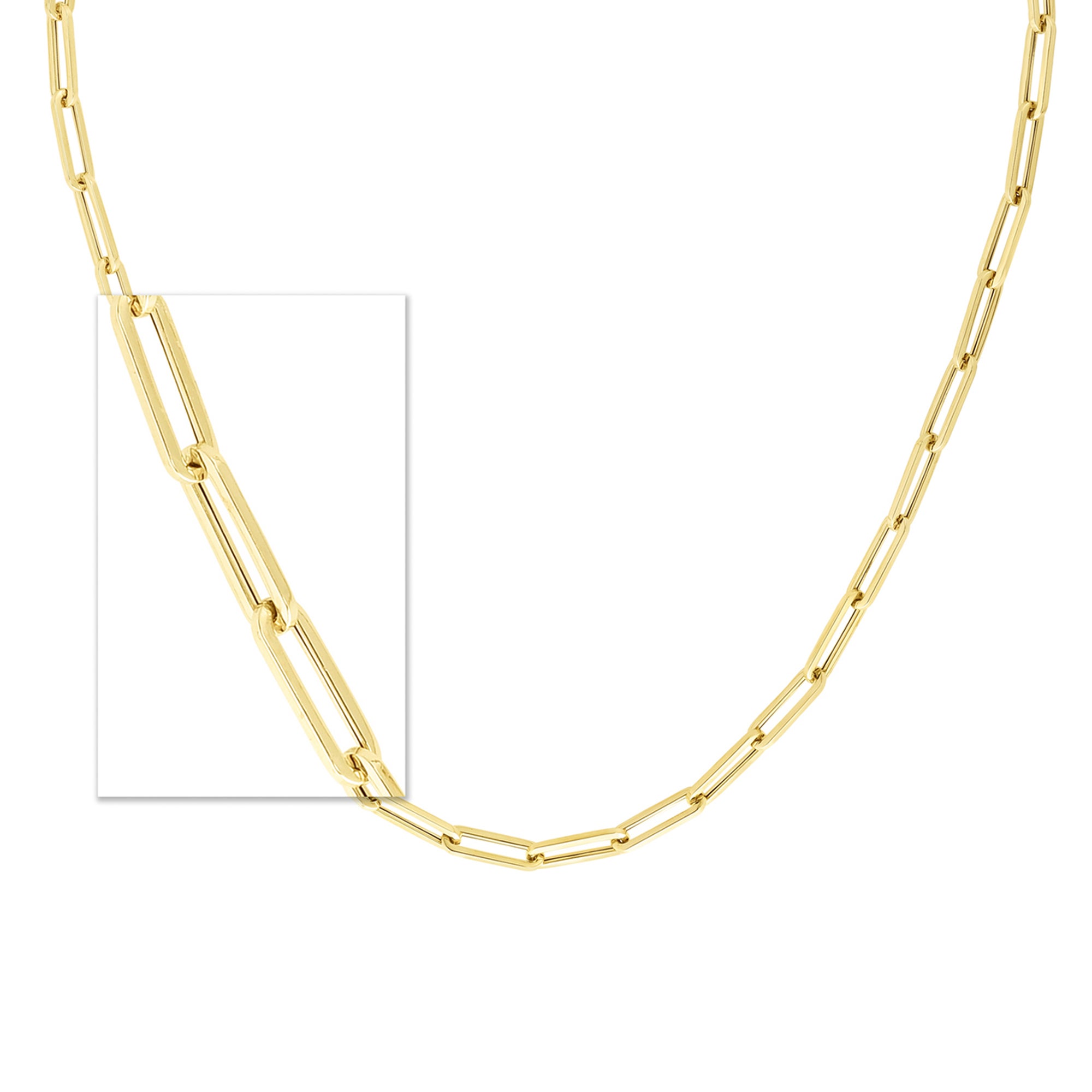 10k Yellow Gold Paperclip Necklace