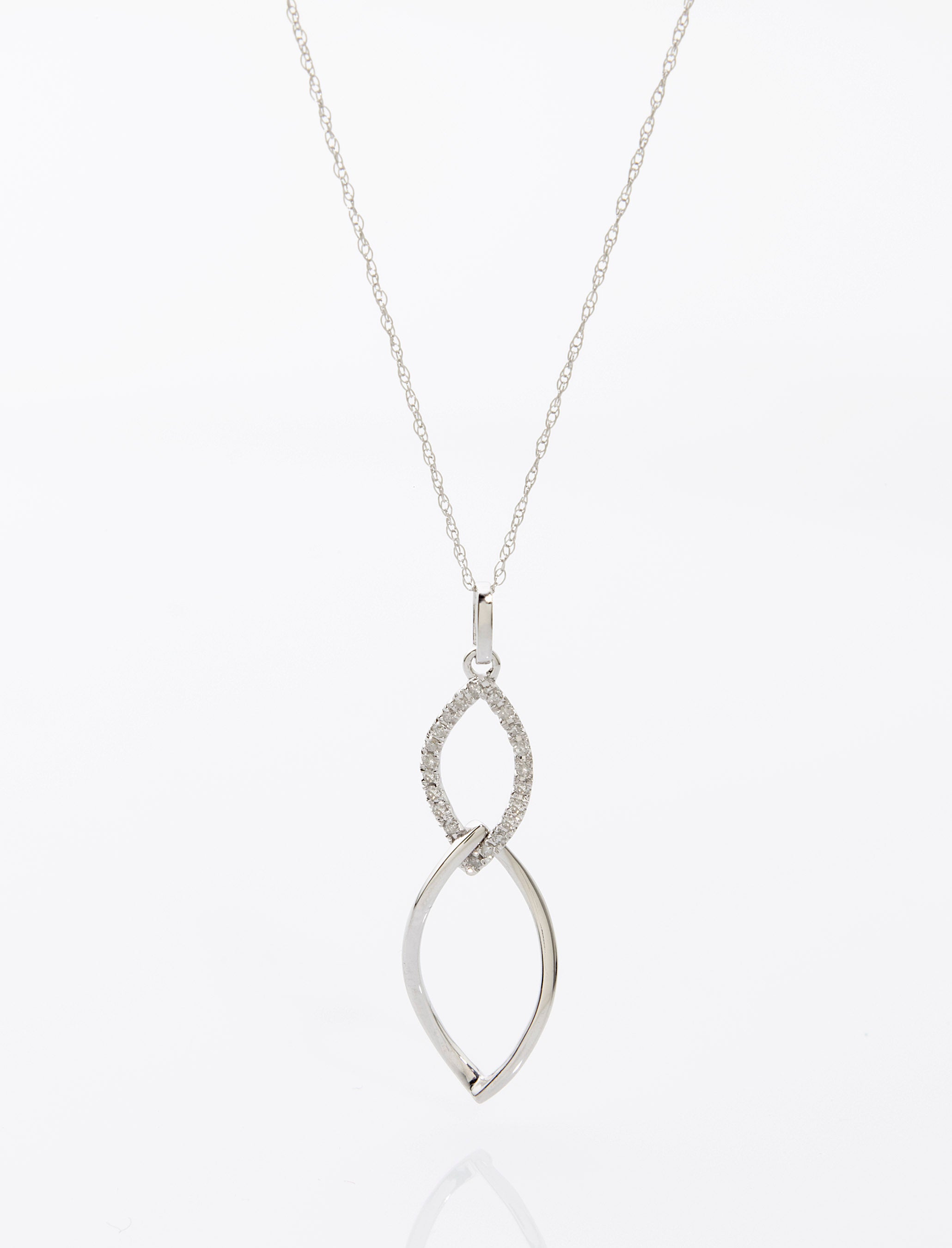 Nouveau Diamond Necklace White Gold