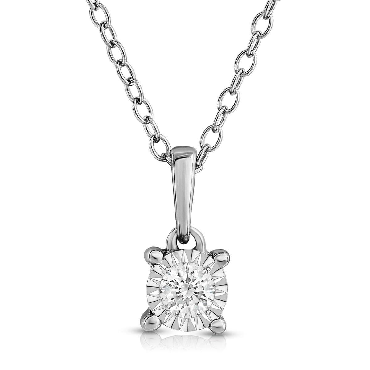 Diamond Solitaire Necklace .10ct