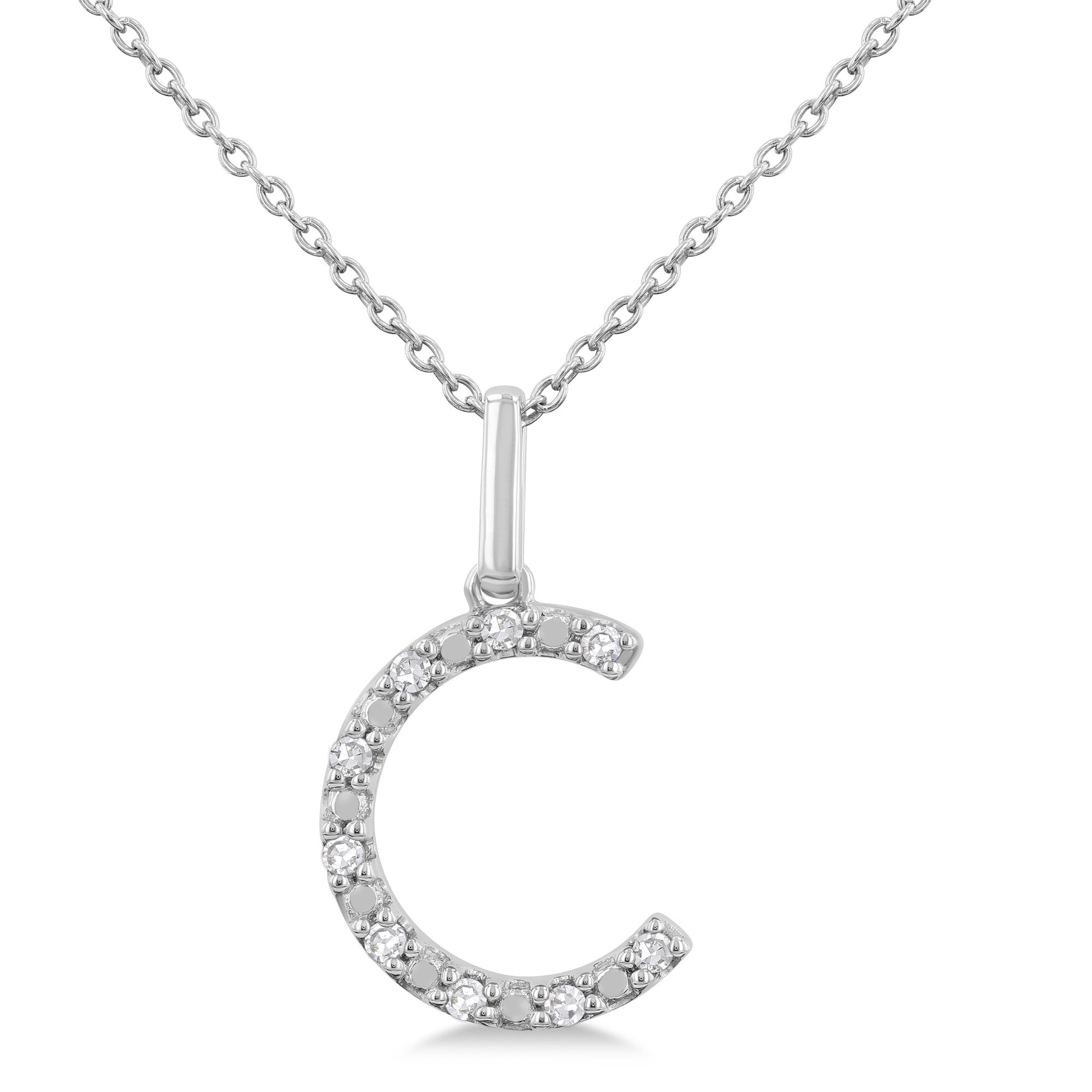 Initial Diamond Necklace-C