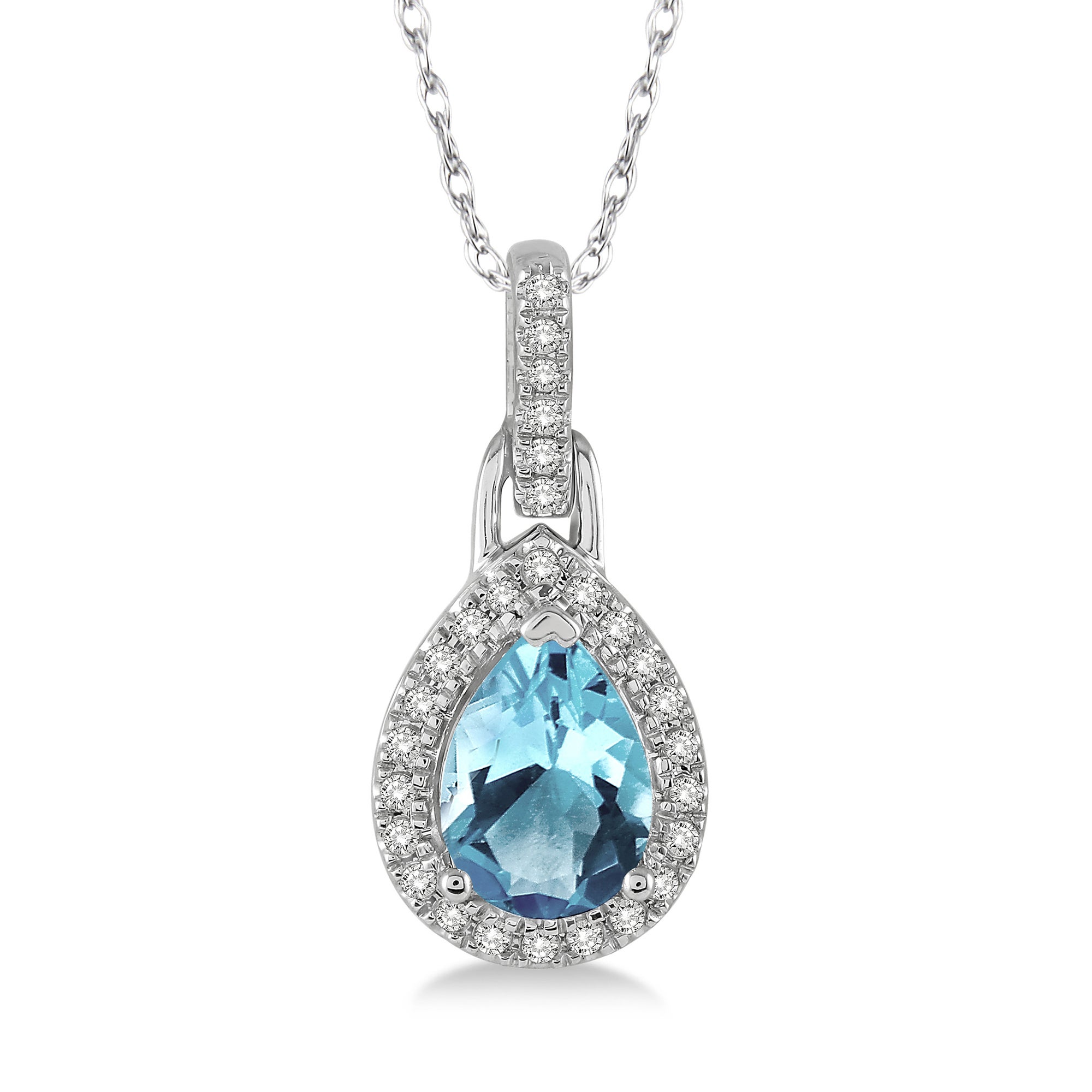 Pear Shaped Aquamarine Necklace