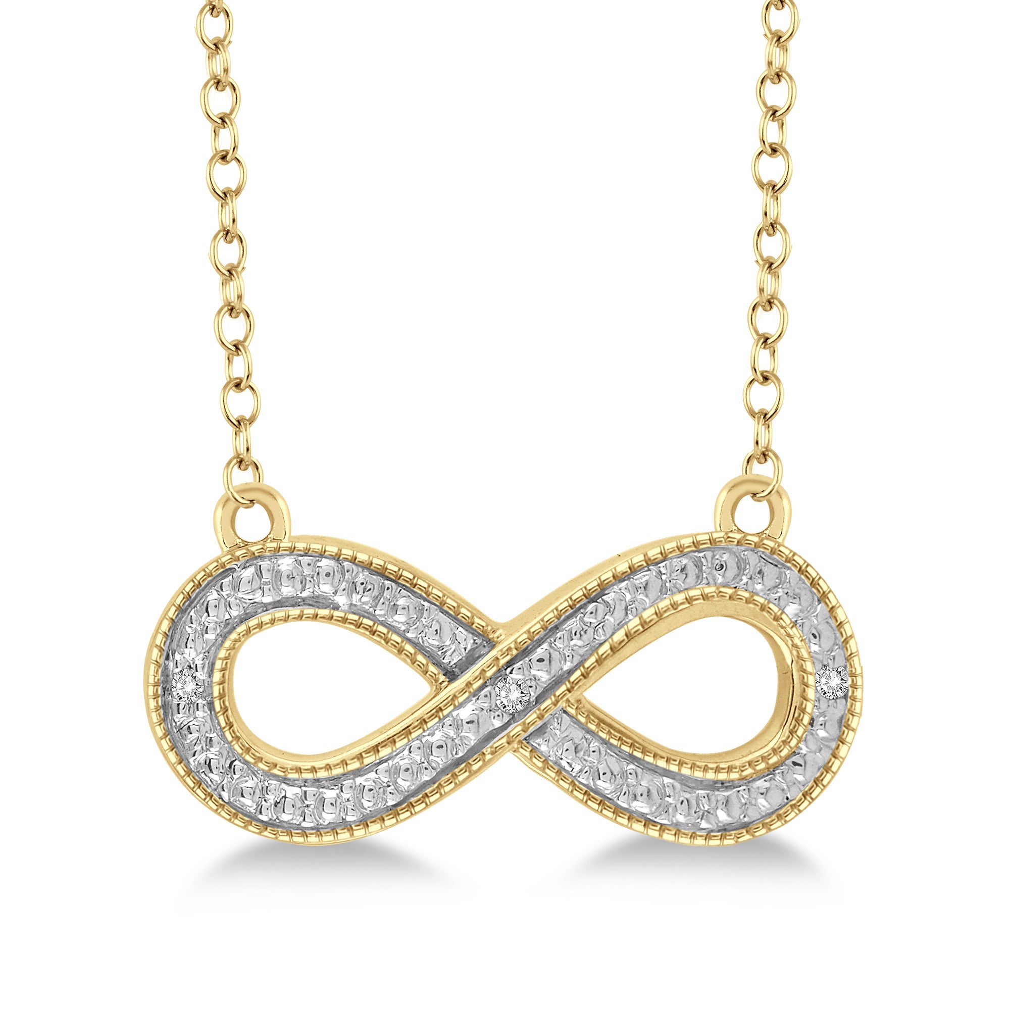 Diamond Infinity Necklace Gold