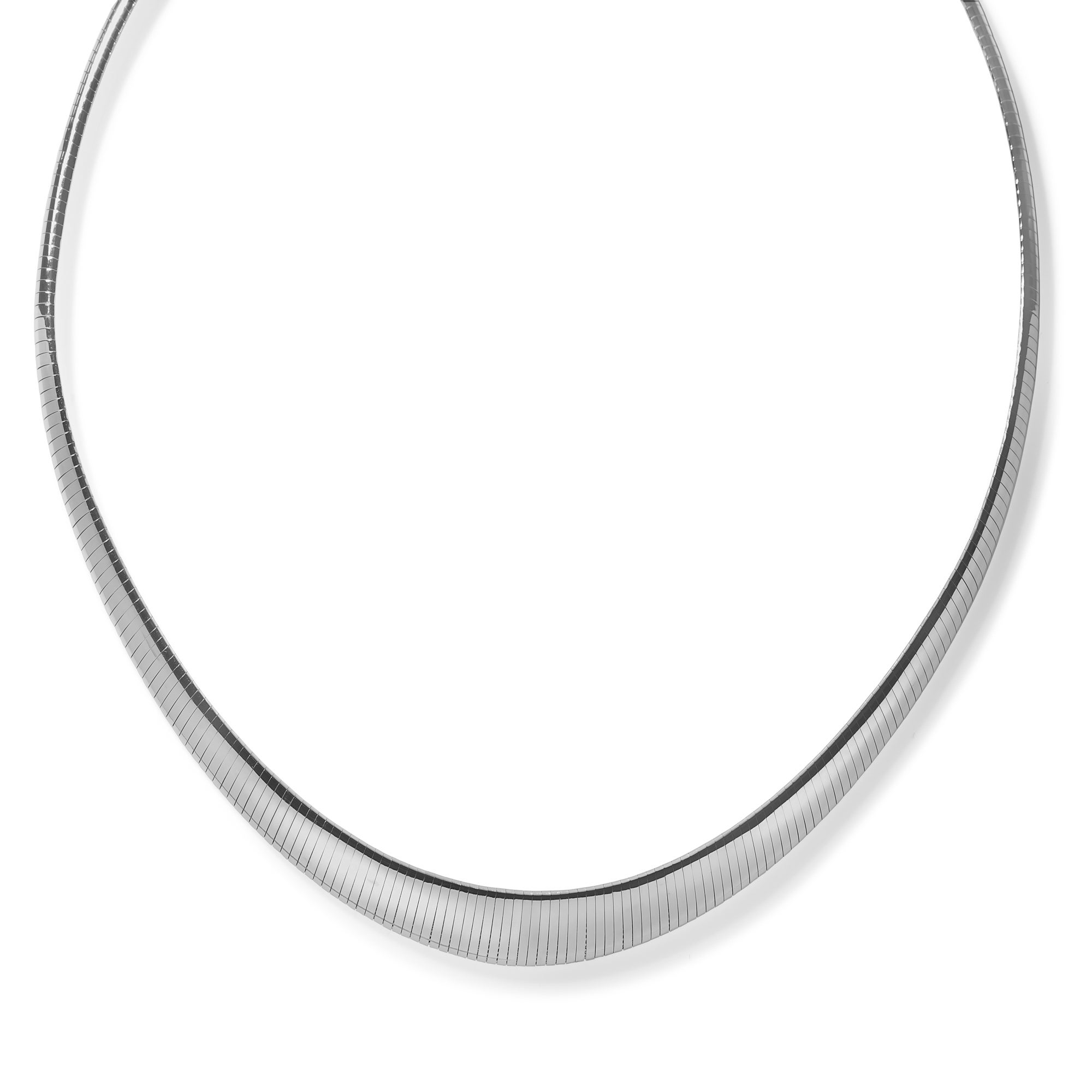 Omega Collar Necklace Silver