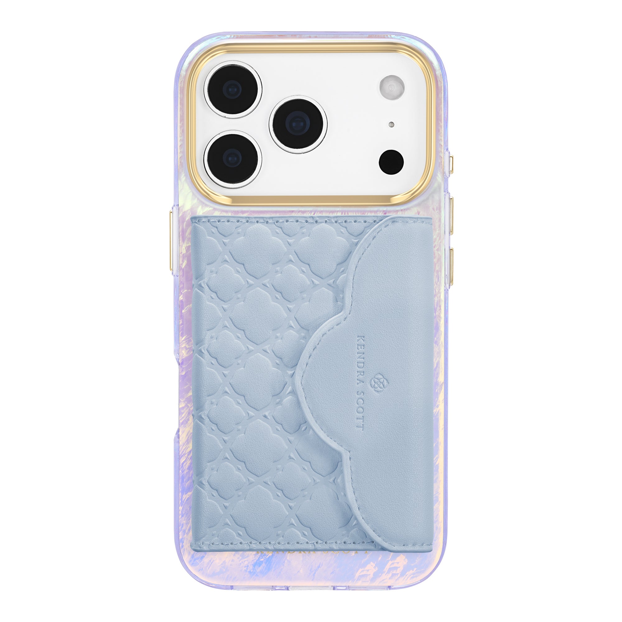 Kendra Scott Trifold MagSafe Wallet Blue Filigree