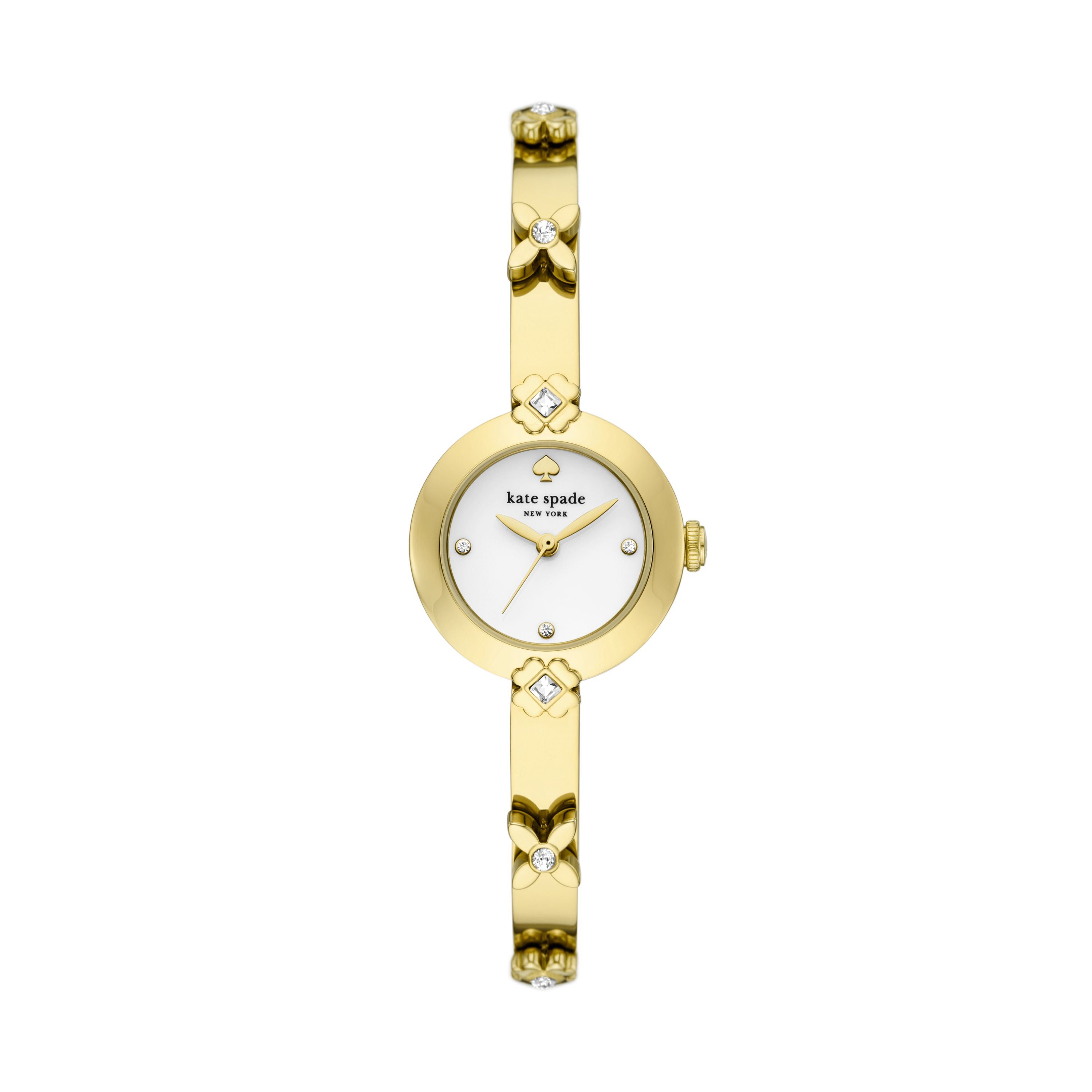 Ladies Monroe Gold-Tone Stainless Steel Watch White Dial