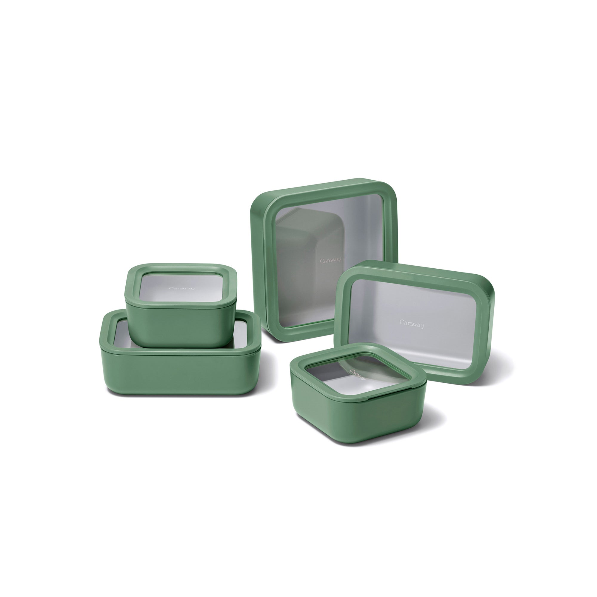 13pc Glass Food Storage Set Sage