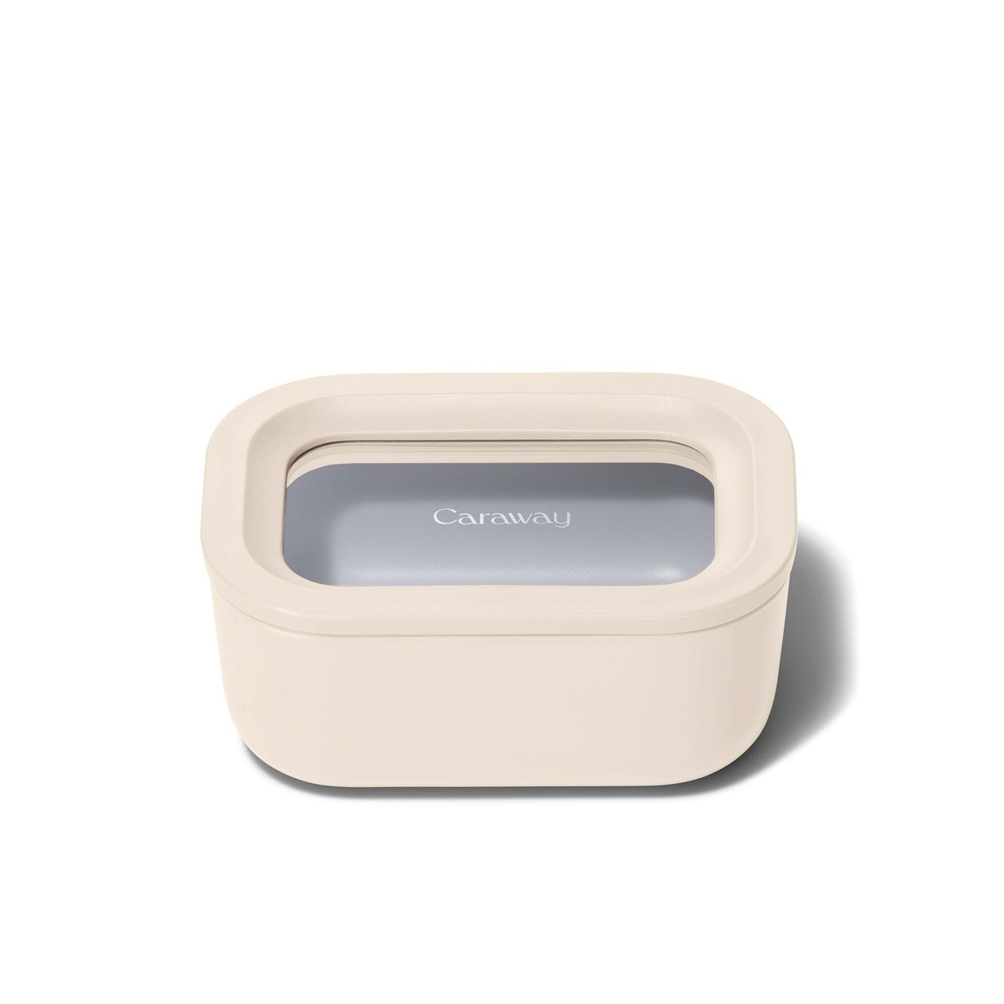 Mini Rectangle Container w/ Lid Cream