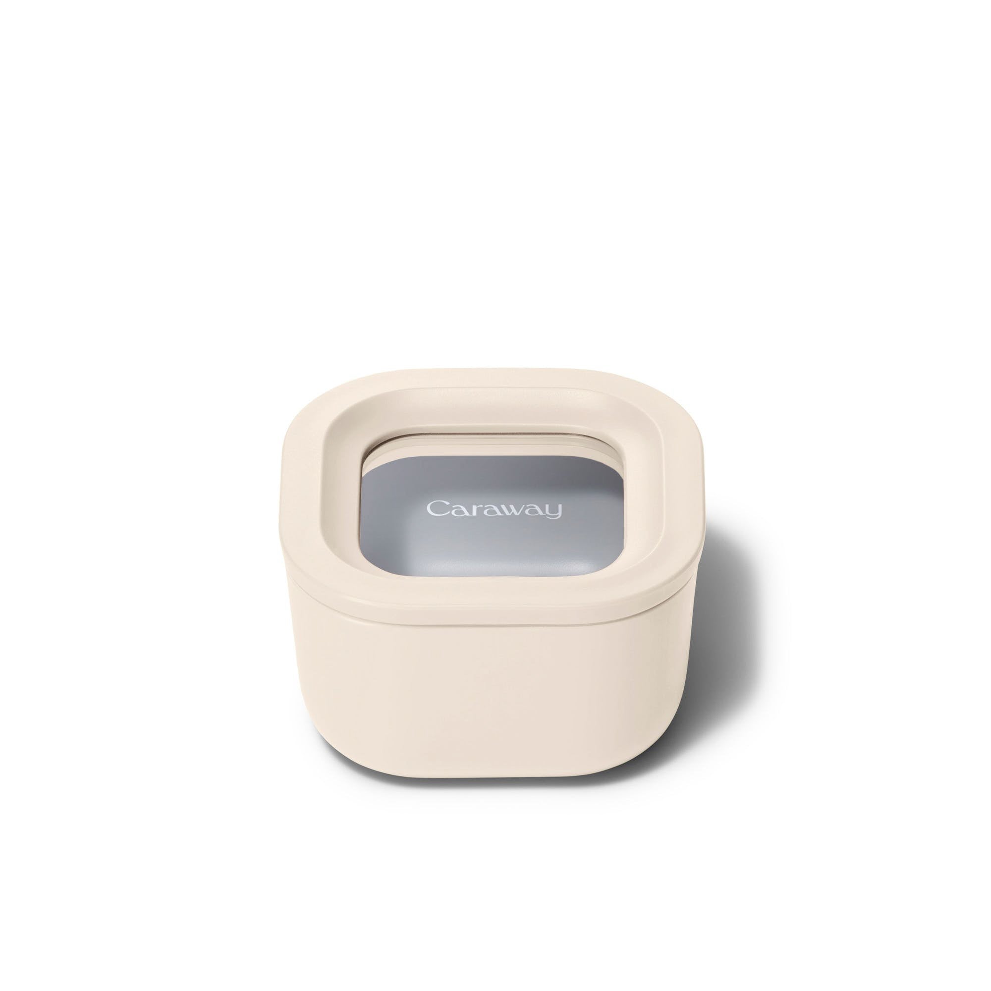Mini Square Container w/ Lid Cream