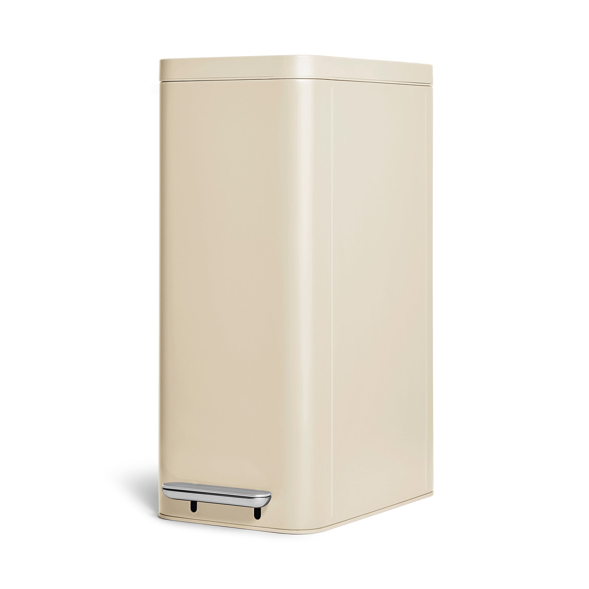 45L Slim Step Trash Can Cream