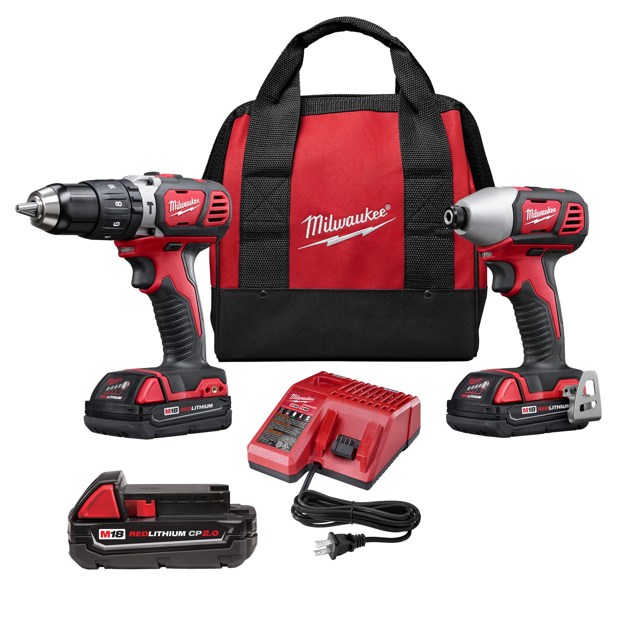 M18 Cordless LITHIUM-ION 2-Tool Combo Kit Plus Extra Battery