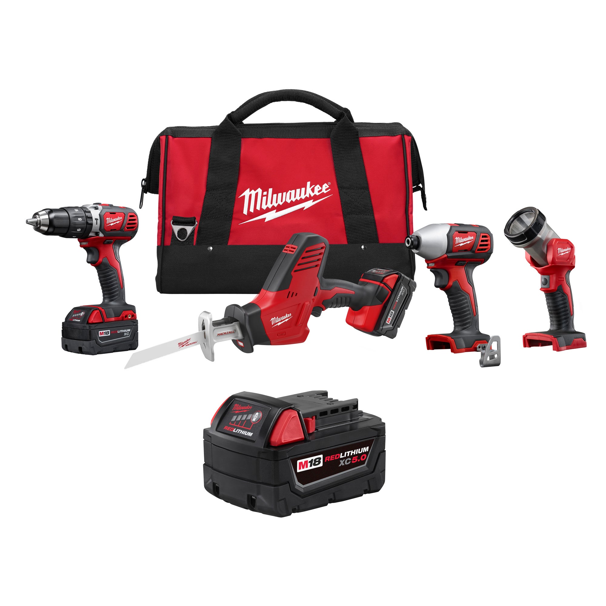 M18 Cordless 4-Tool Combo Kit Plus Extra Battery