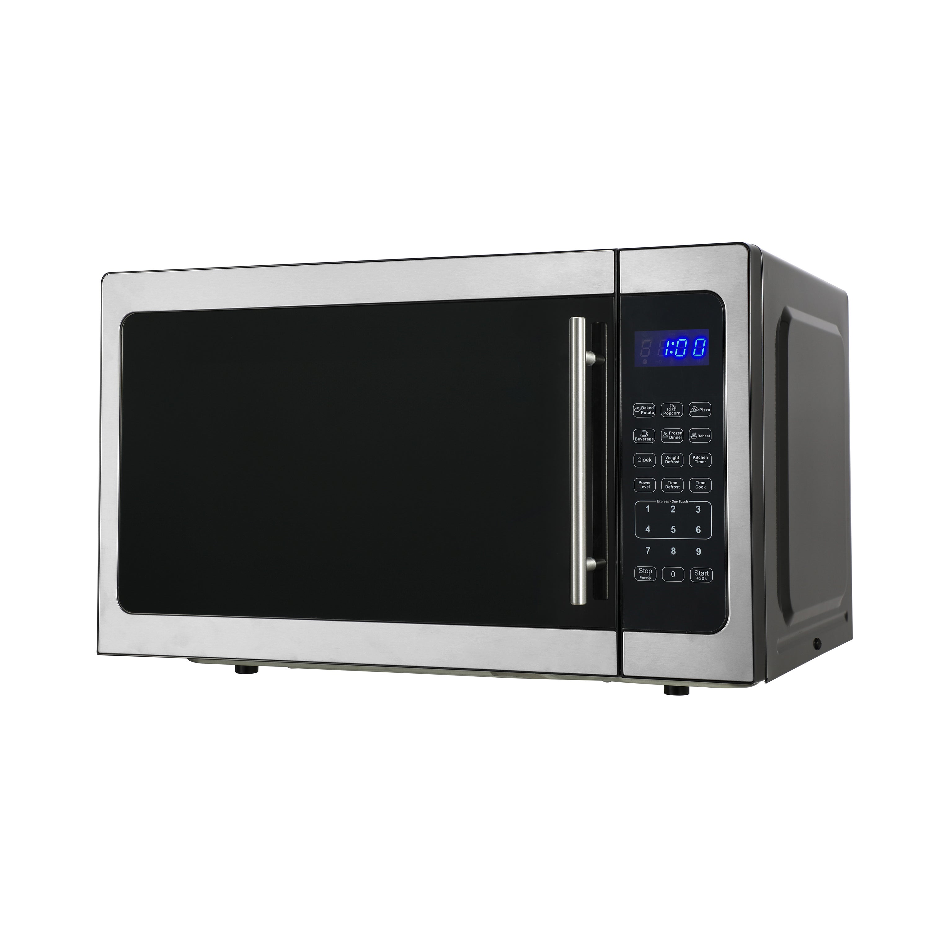 1.5 Cubic Foot 1000W Microwave Oven Stainless Steel