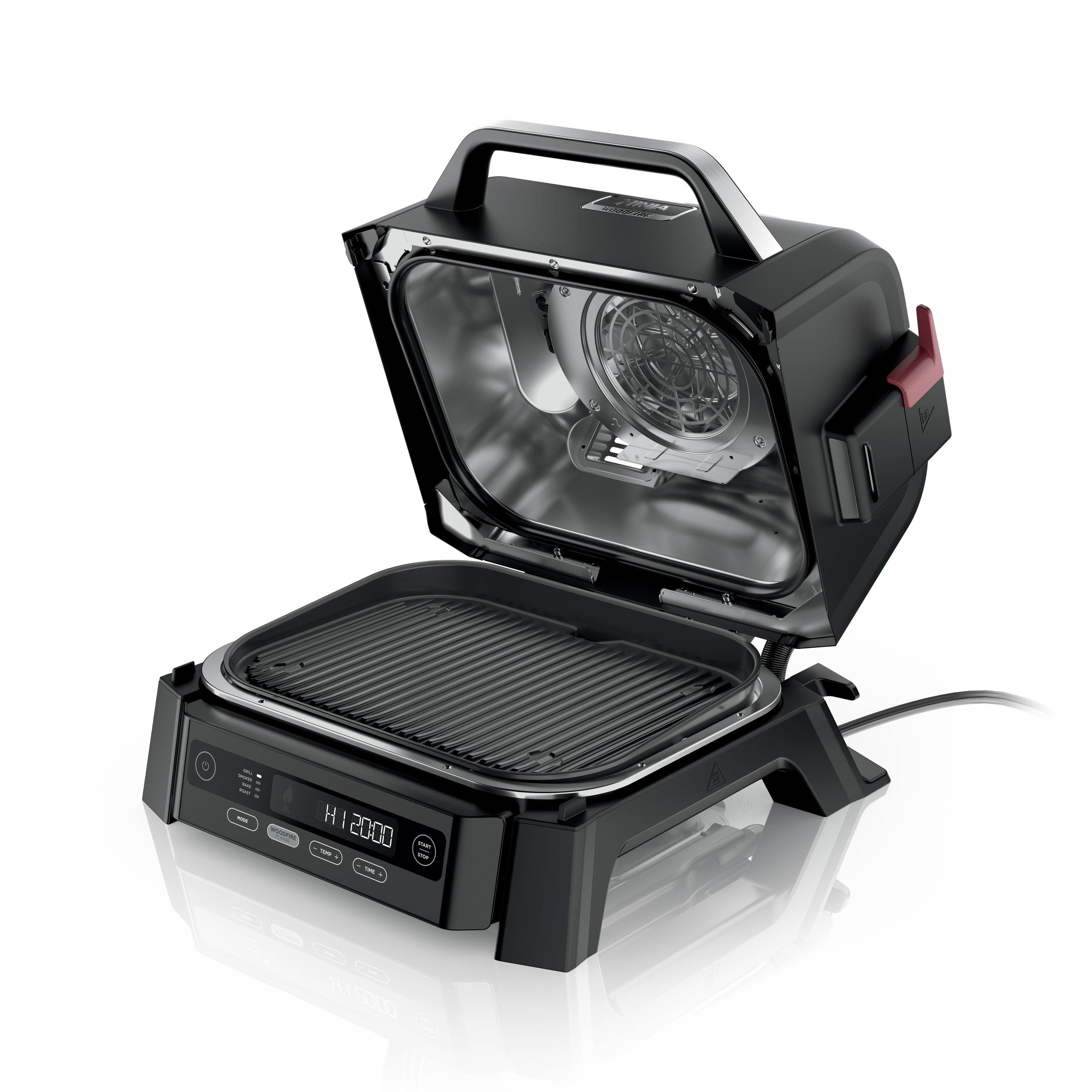 4-in-1 Woodfire Electric Outdoor Grill & Smoker