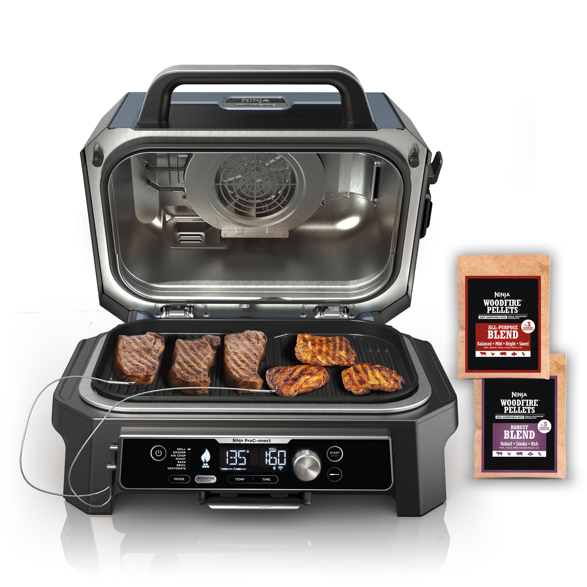 Woodfire ProConnect Premium XL Outdoor Grill & Smoker Coastal Blue