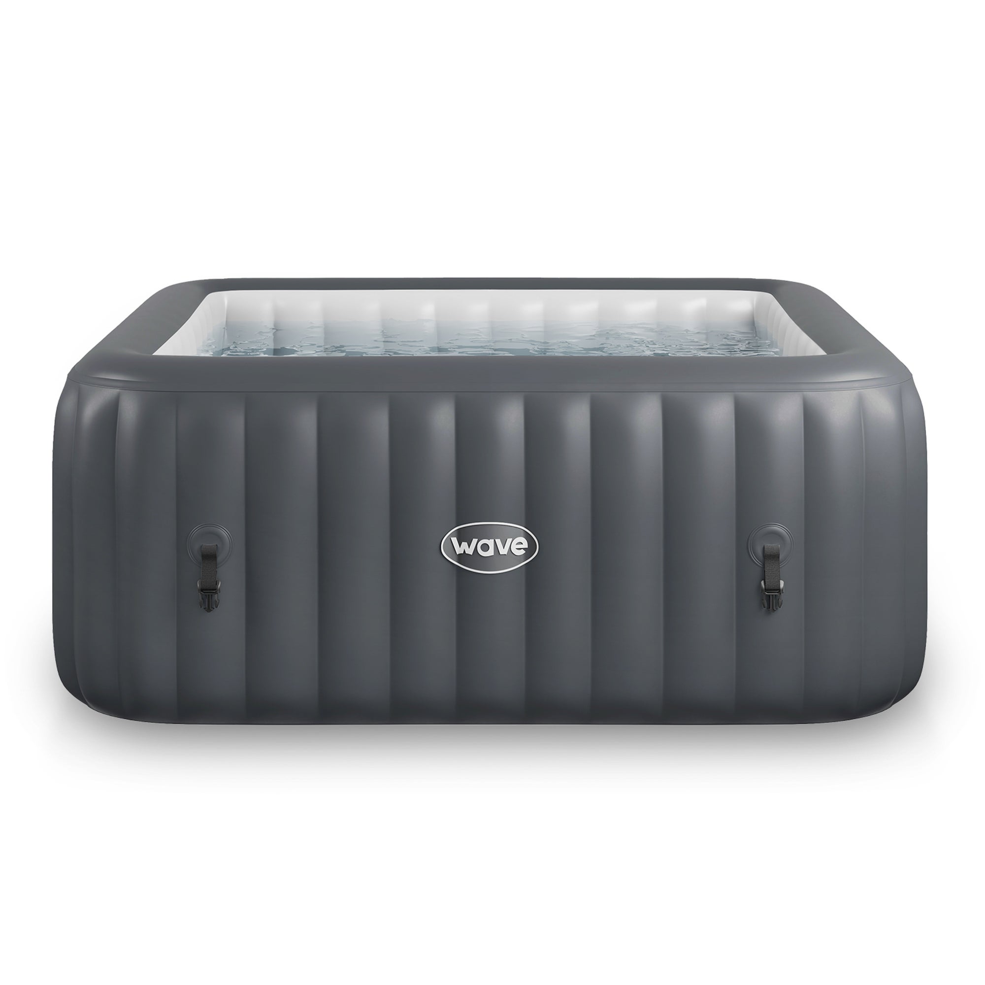 Pacific Square 6 Person Inflatable Spa Dark Gray