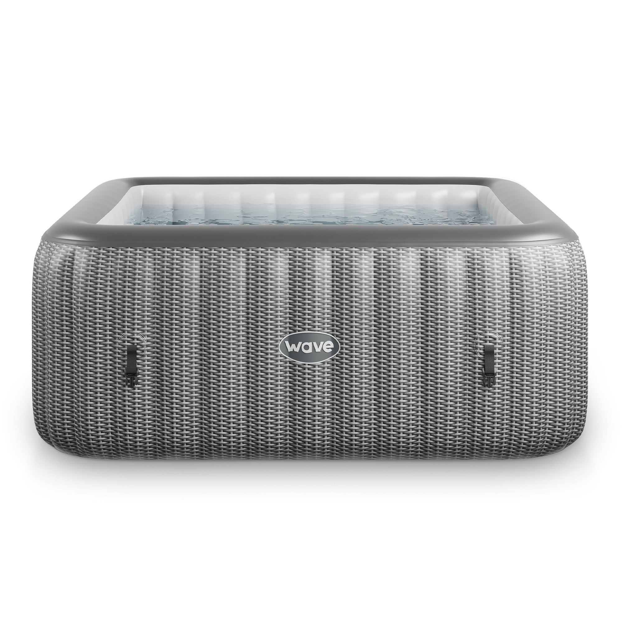 Pacific Square 6 Person Inflatable Spa Gray Rattan