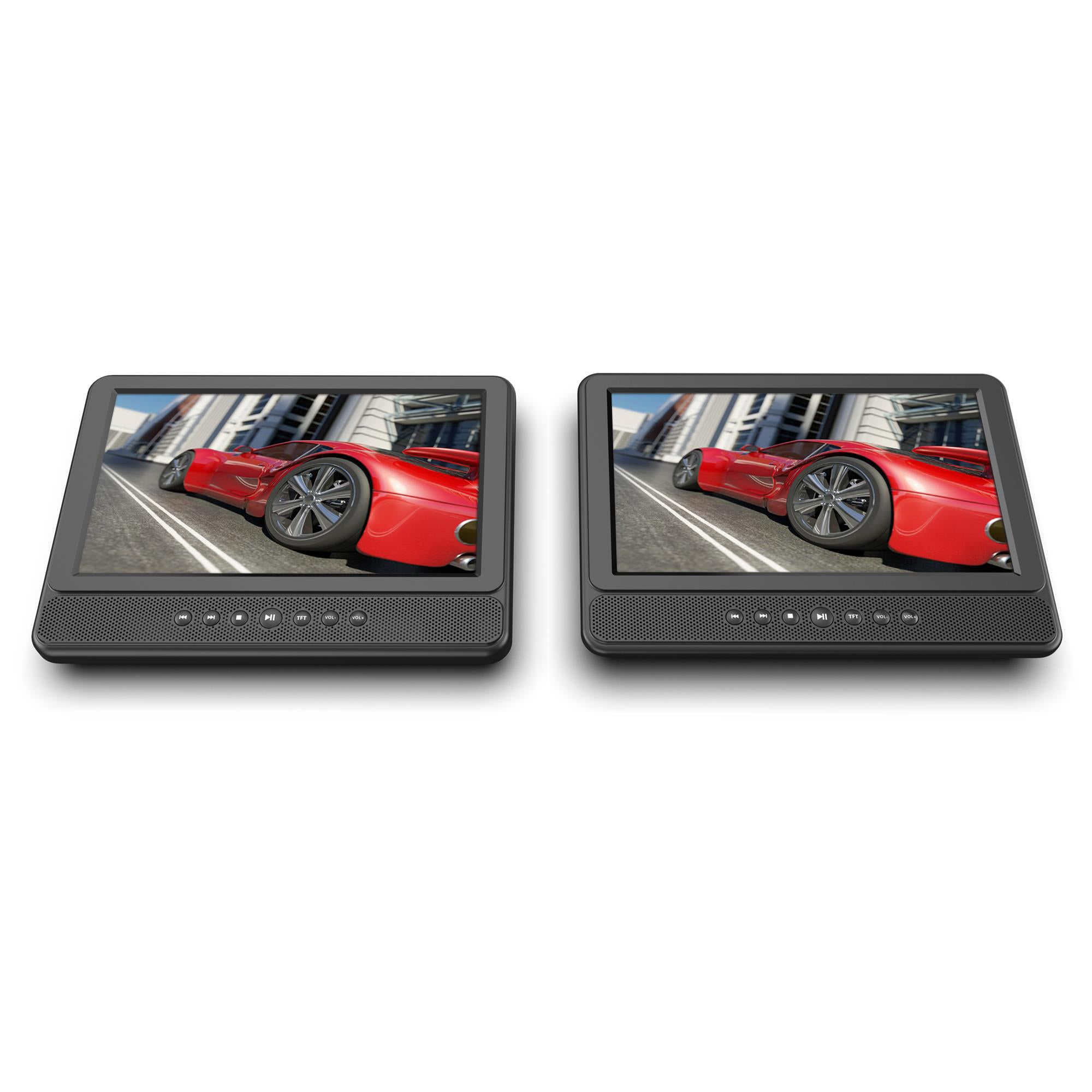 Dual 10" LCD Screen Portable DVD Player Kit