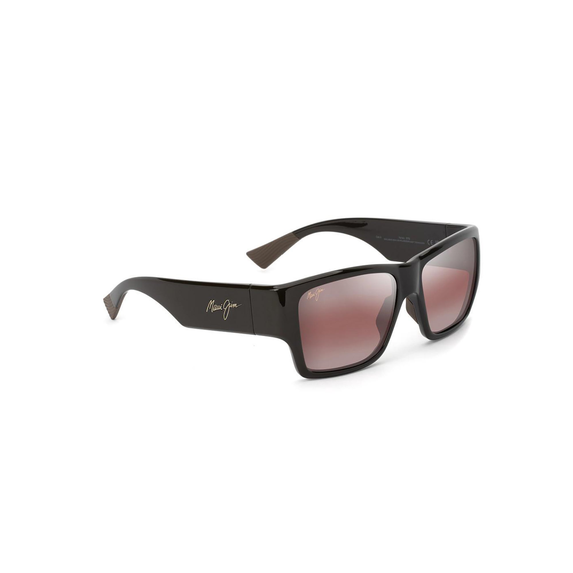 Ka'olu Polarized Sunglasses, Shiny Brown Frame, Maui Rose Lens