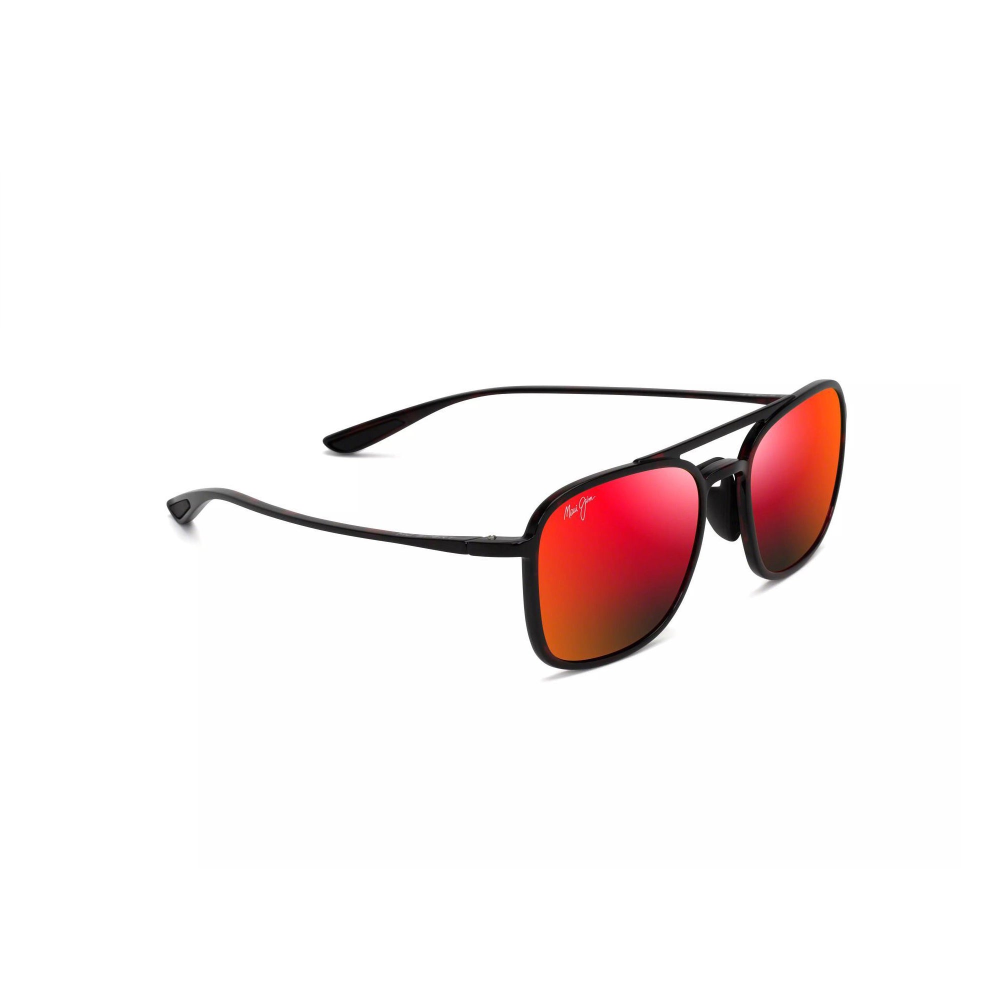 Keokea Polarized Sunglasses Red & Black Tortoise Frame Hawaii Lava Lens