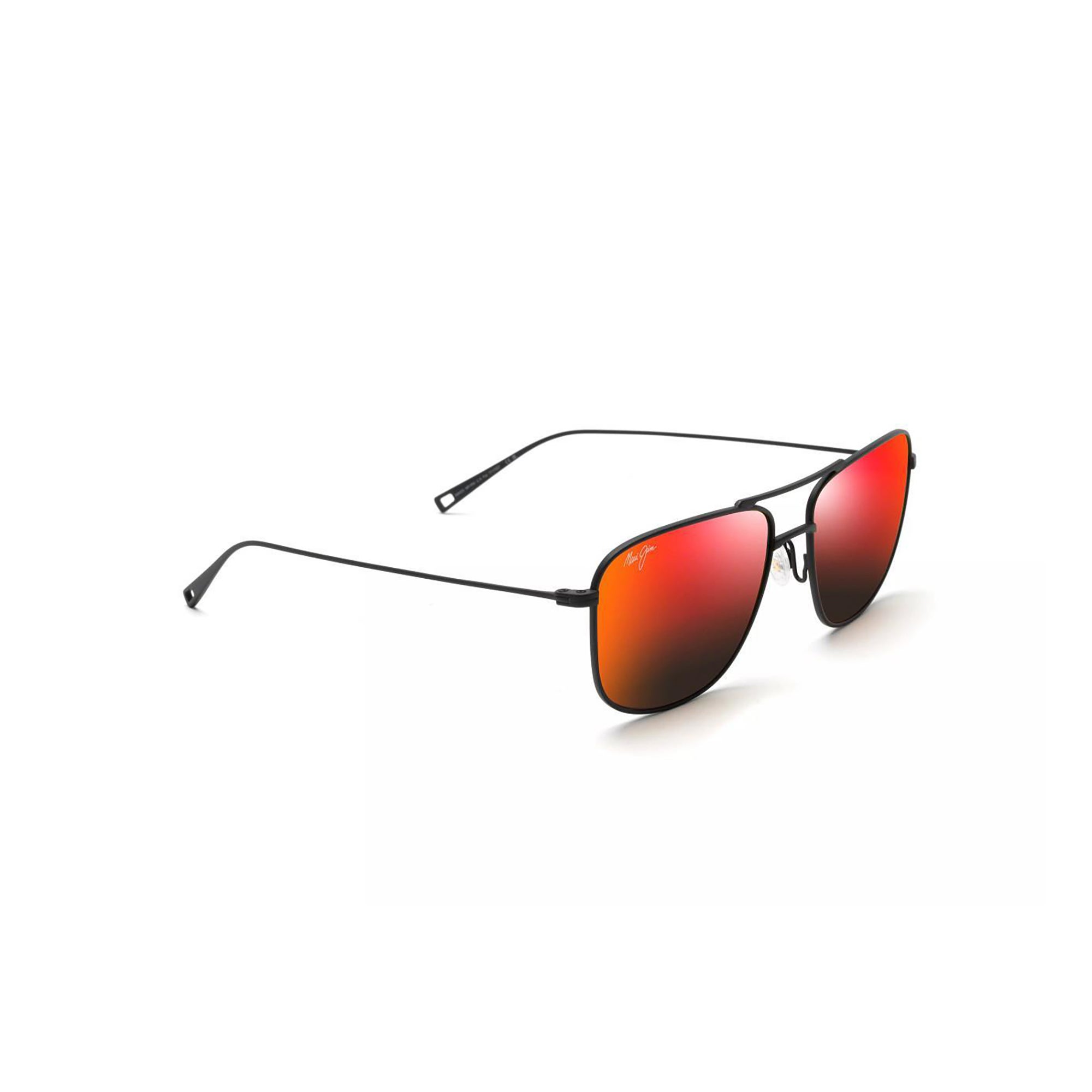 Mikioi Polarized Sunglasses Matte Black Frame Hawaii Lava Lens