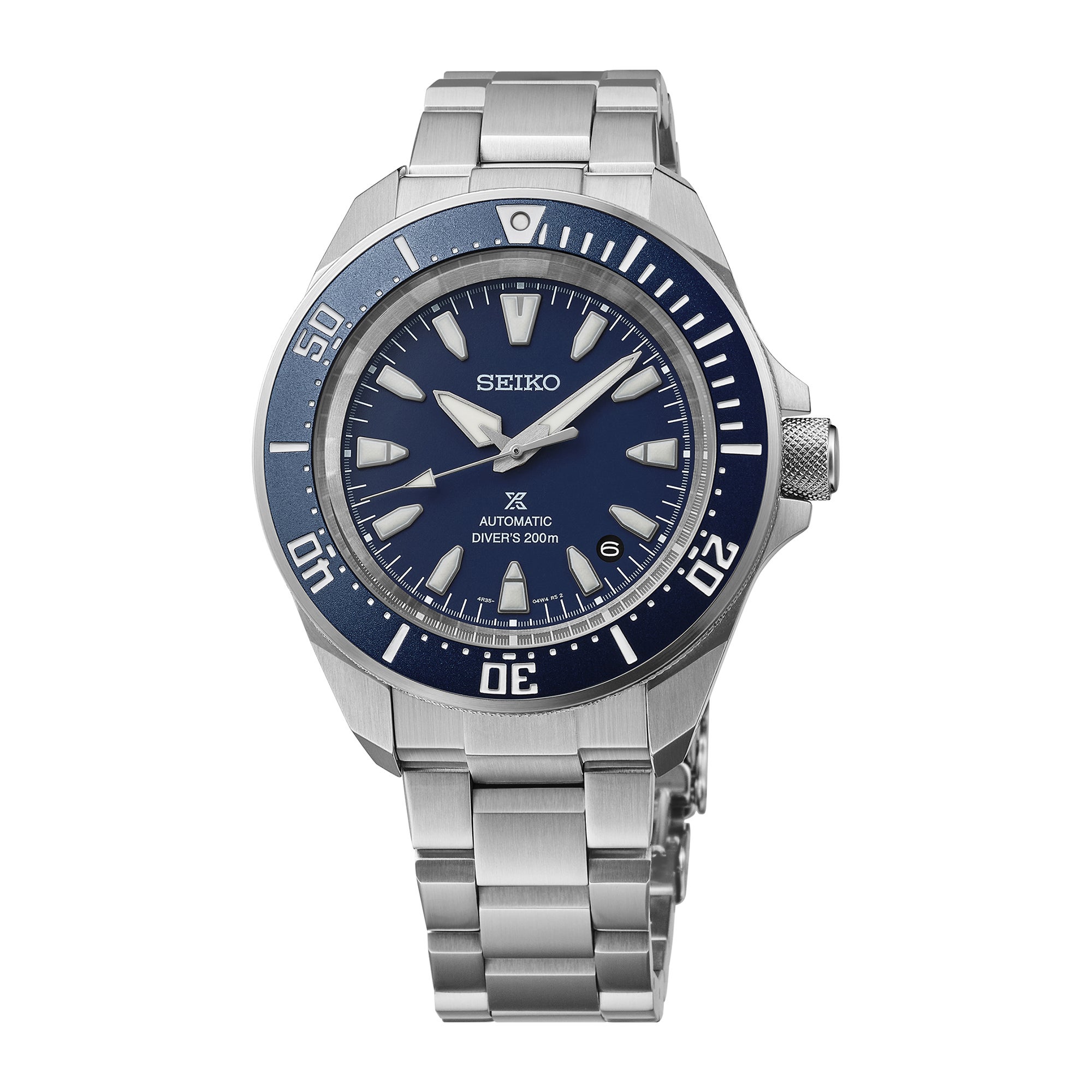 Mens Prospex Automatic Diver Stainless Steel Watch Blue Dial