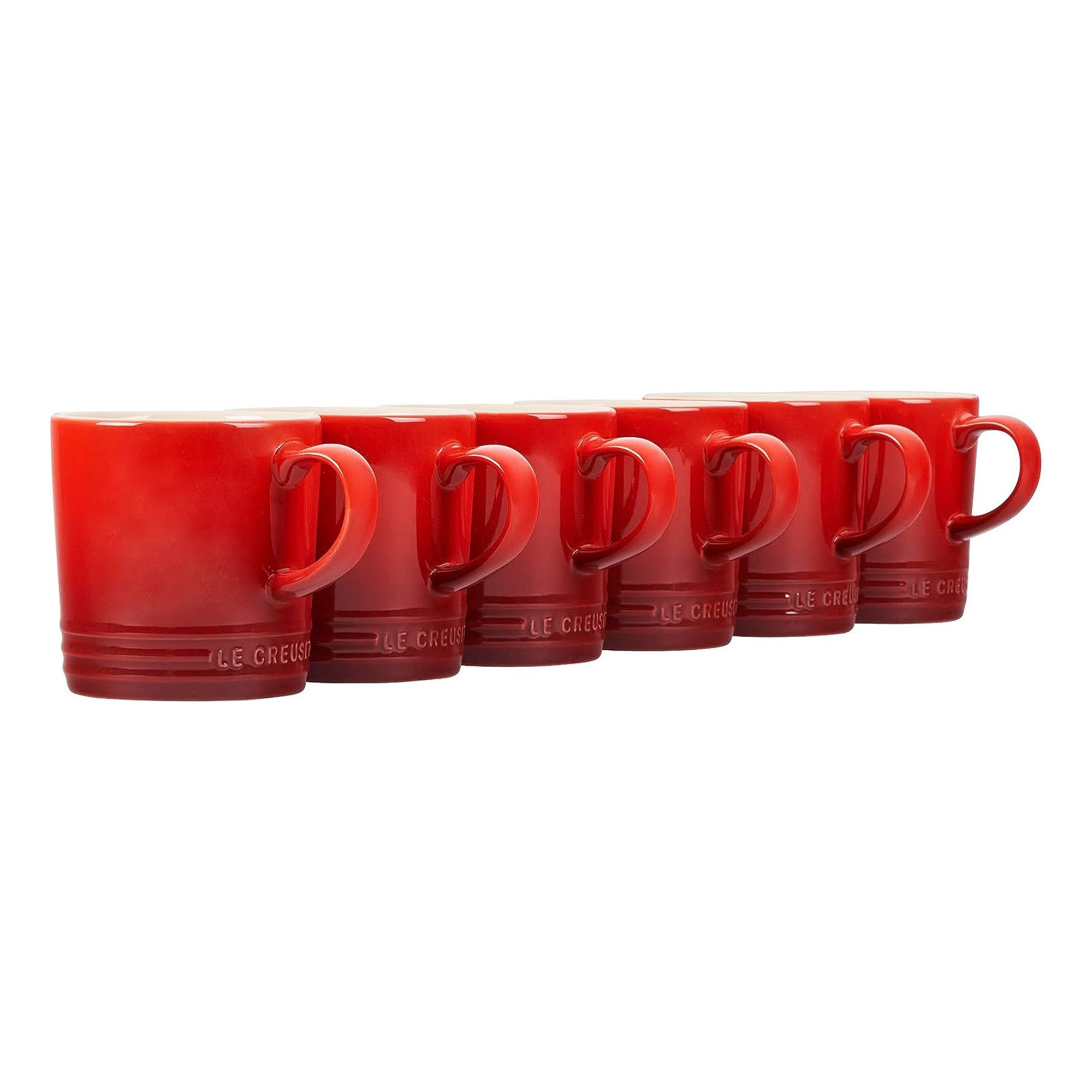 Set of 6 London Mug Set Cerise